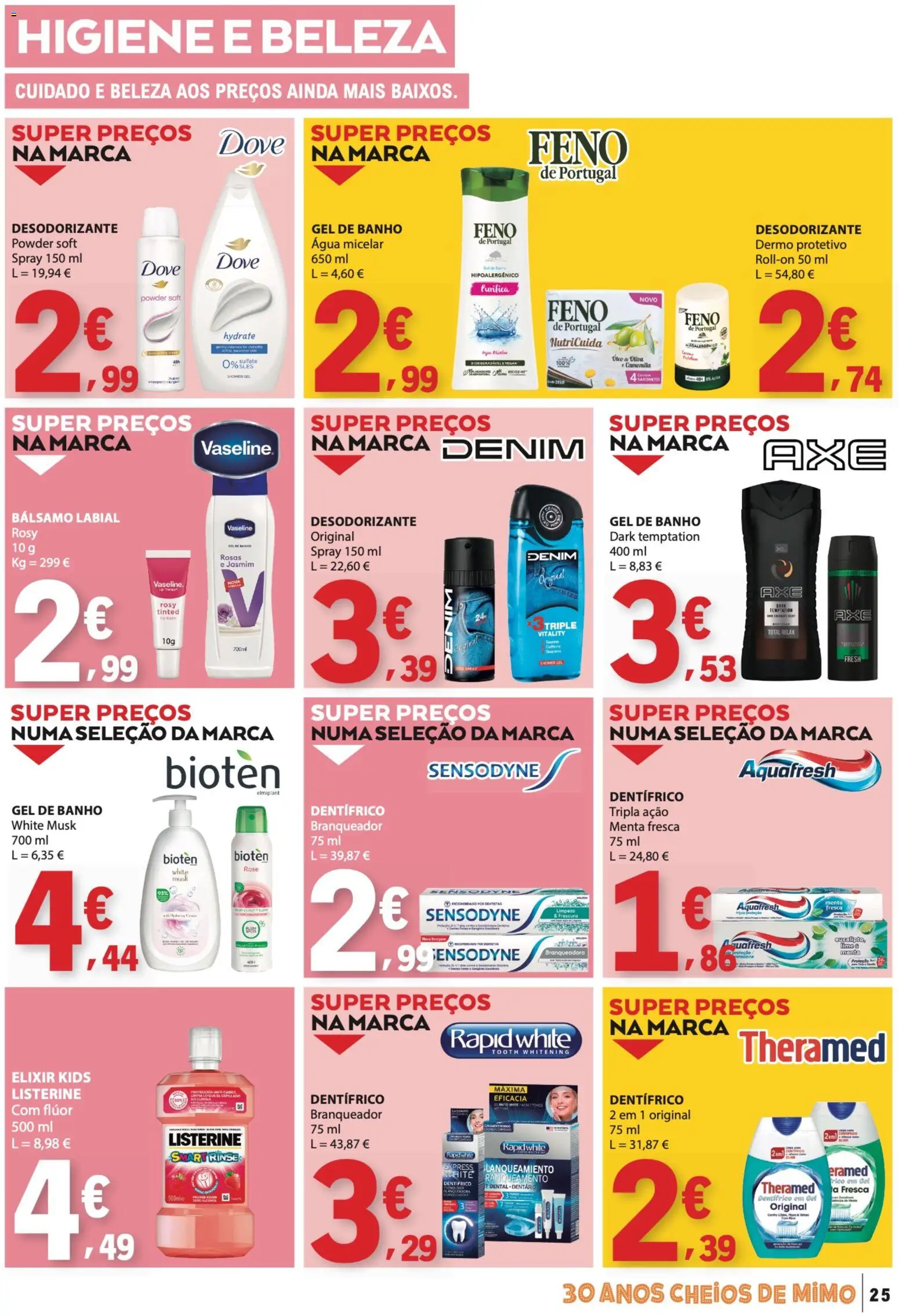 E.Leclerc folheto │ válido de 28.05.2026 | Página: 25 | Produtos: Água micelar, Gel de banho, Desodorizante, Banho