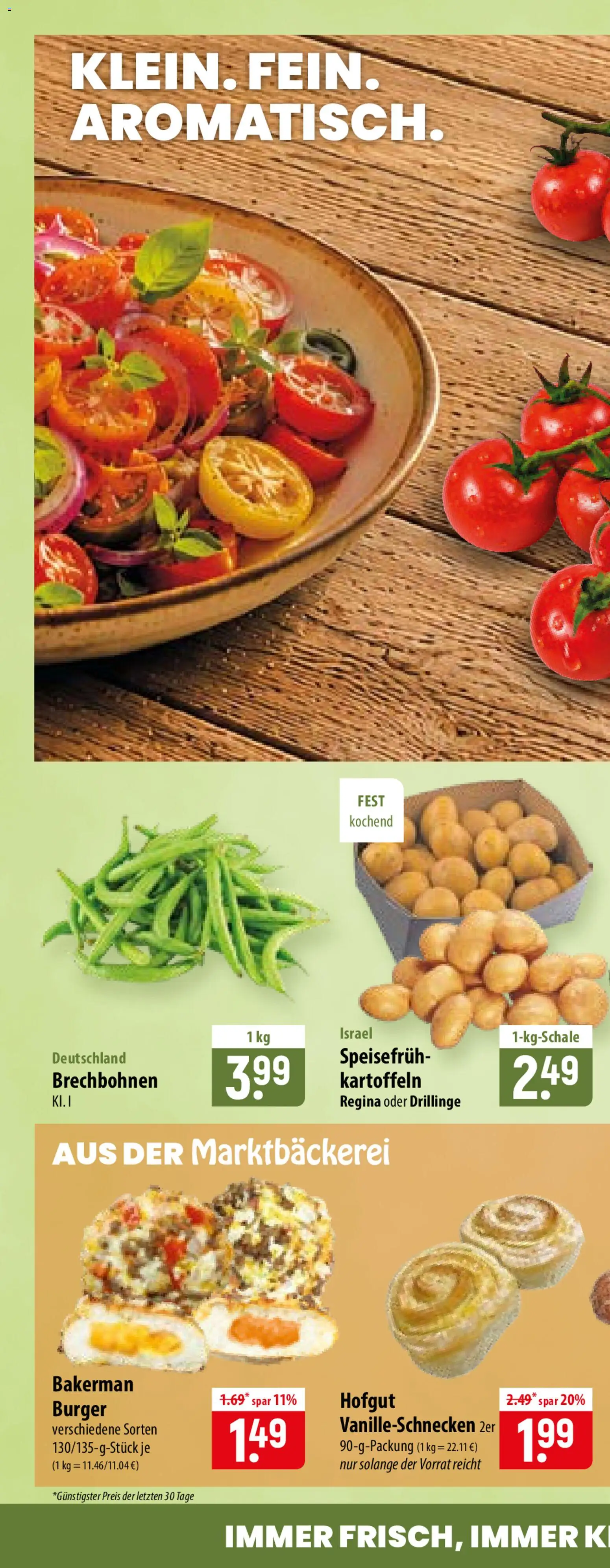 Famila Prospekt – gültig ab 13.07.2026 | Seite: 8 | Produkte: Burger, Kartoffeln