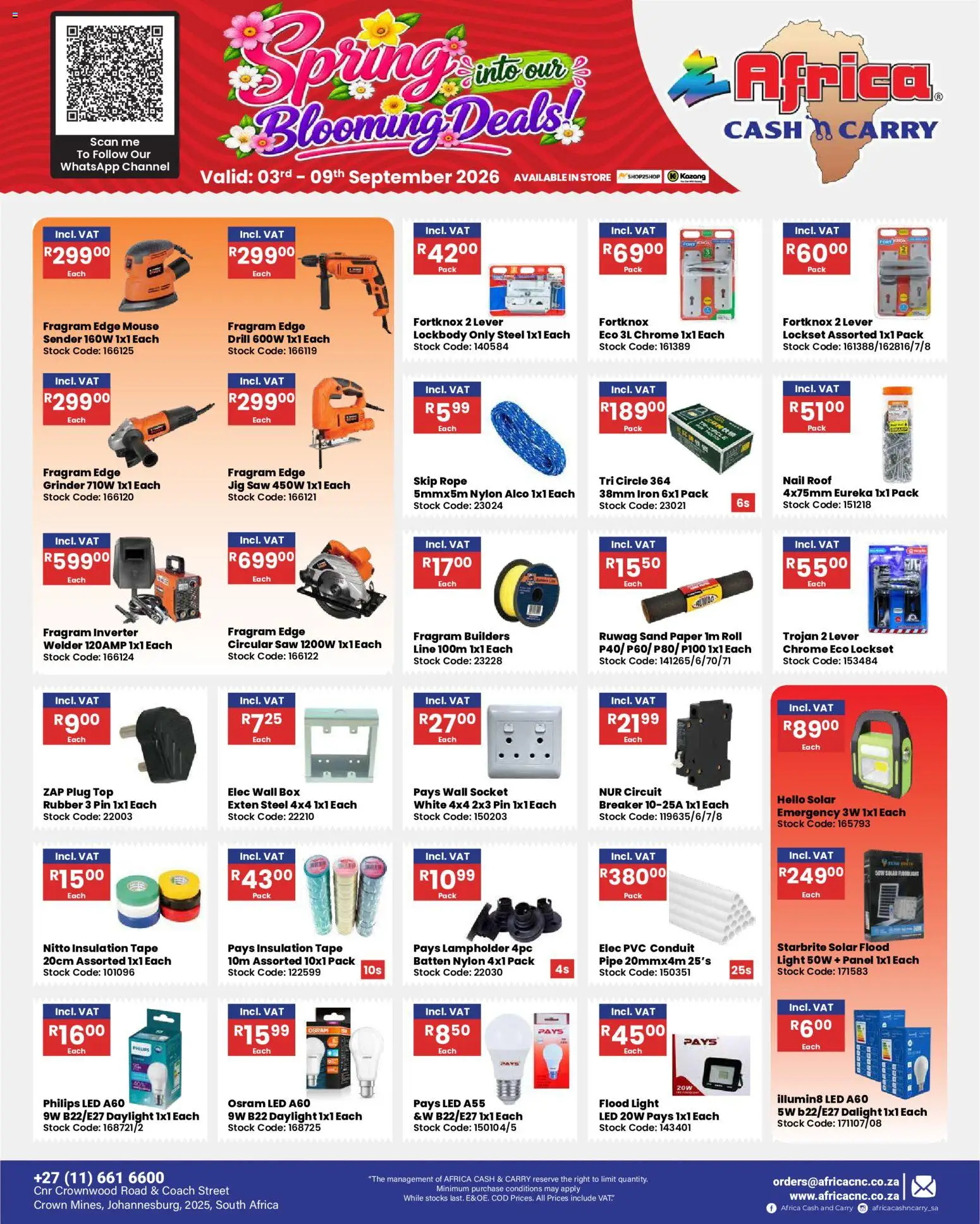 New Africa Cash & Carry catalogue – valid from 03/09/2026 | Page: 37 | Products: Iron, Grinder, Pipe, Stock