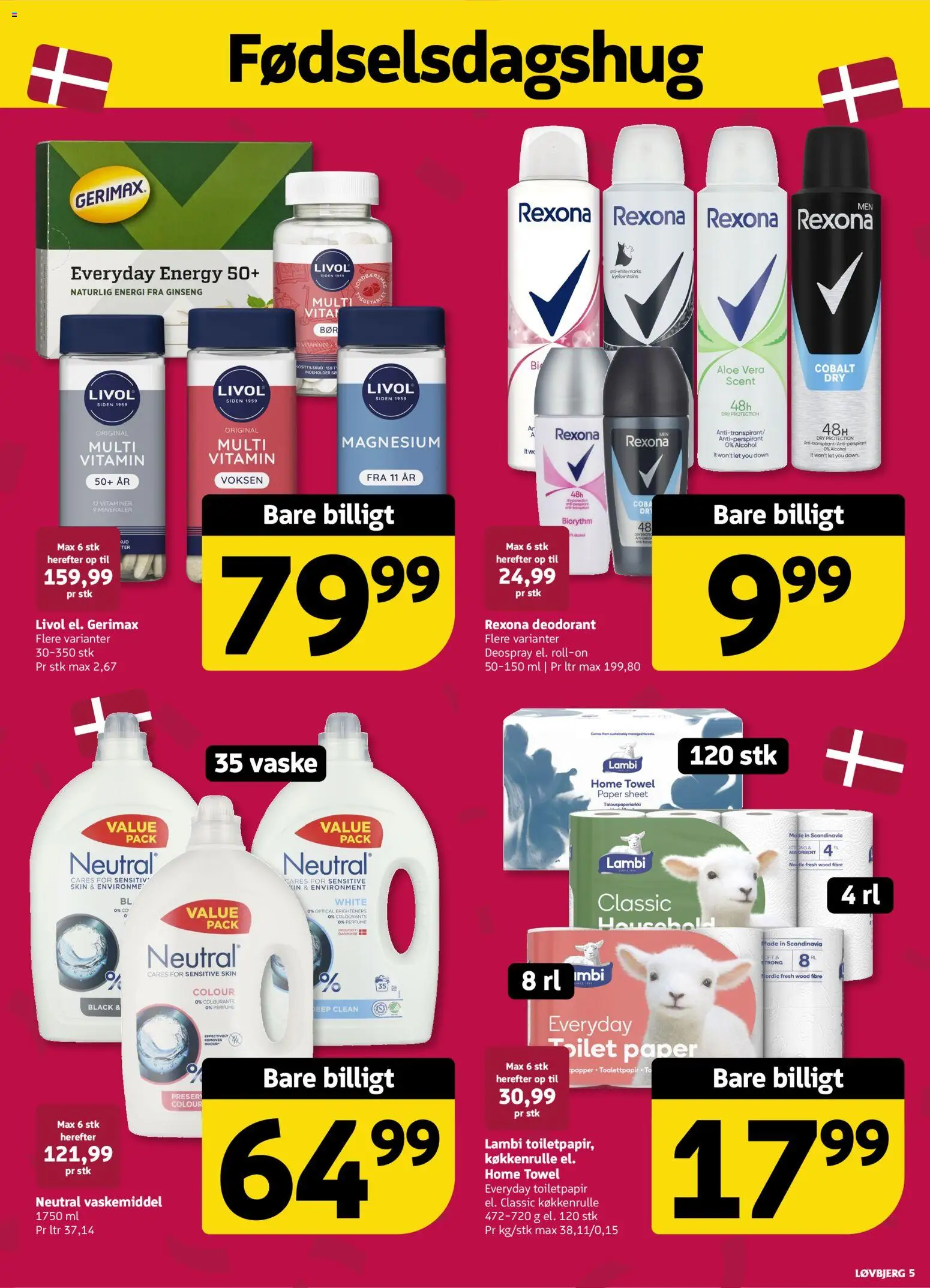Løvbjerg tilbudsavis – gyldig fra 11/09/2026 | Side: 5 | Produkter: Deodorant, Antiperspirant, Toilet, Aloe Vera