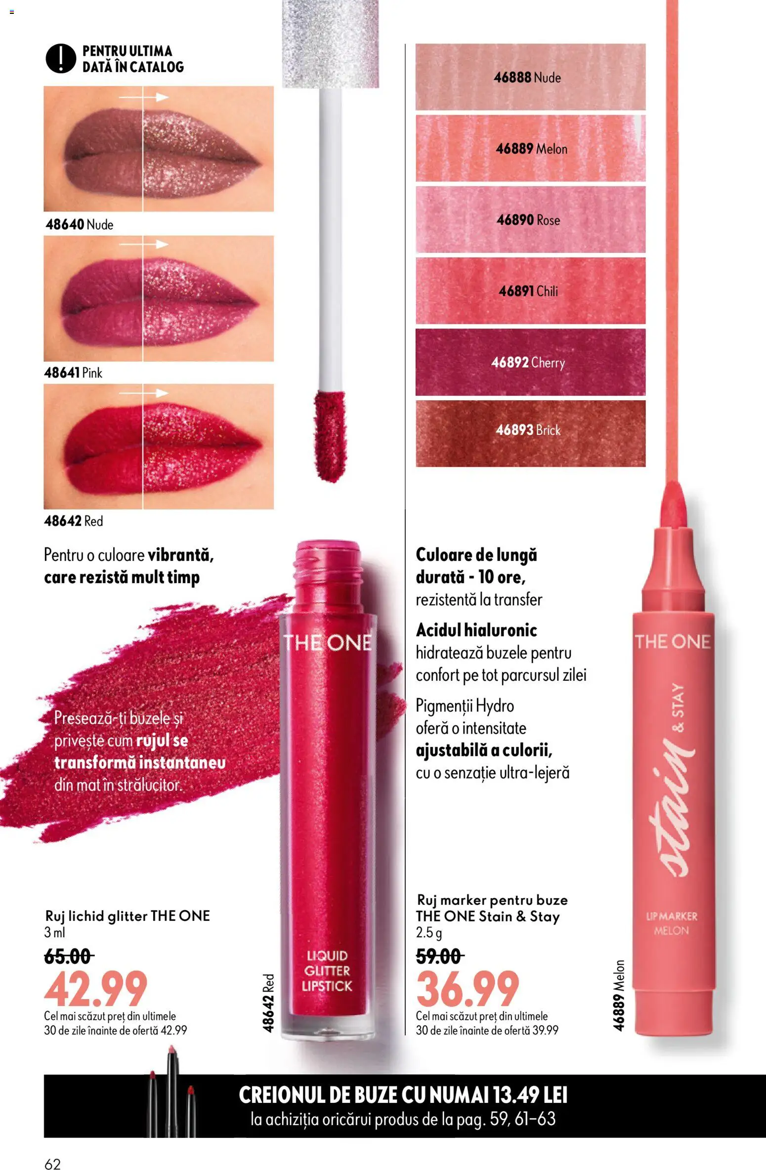 Noul catalog Oriflame – valabil de la 19.08.2026 | Pagină: 62 | Produse: Ruj