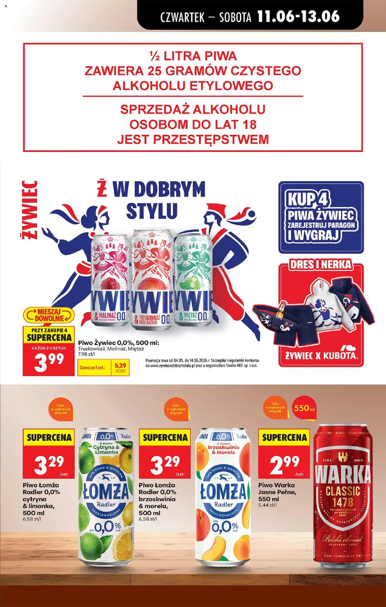 Biedronka gazetka od czwartku od 11.06.2026 | Strona: 61 | Produkty: Cytryna, Limonka, Warka, Piwo