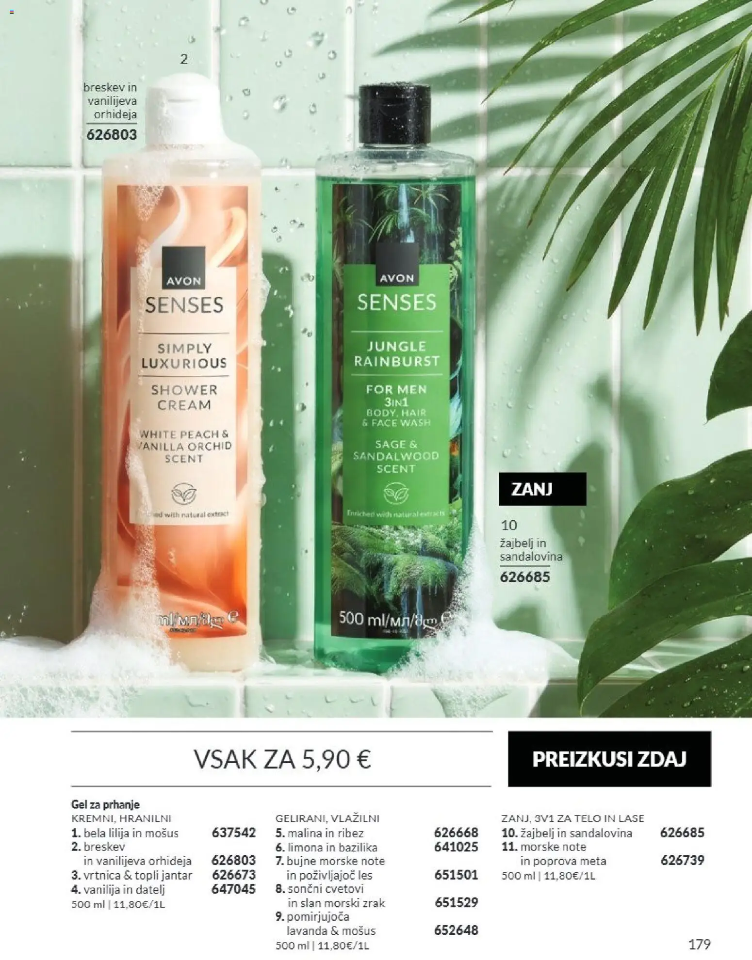 Novi Avon katalog ponudbe – veljaven od 01.09.2026 | Stran: 179 | Izdelki: Gel za prhanje, Ribez, Limona, Breskev