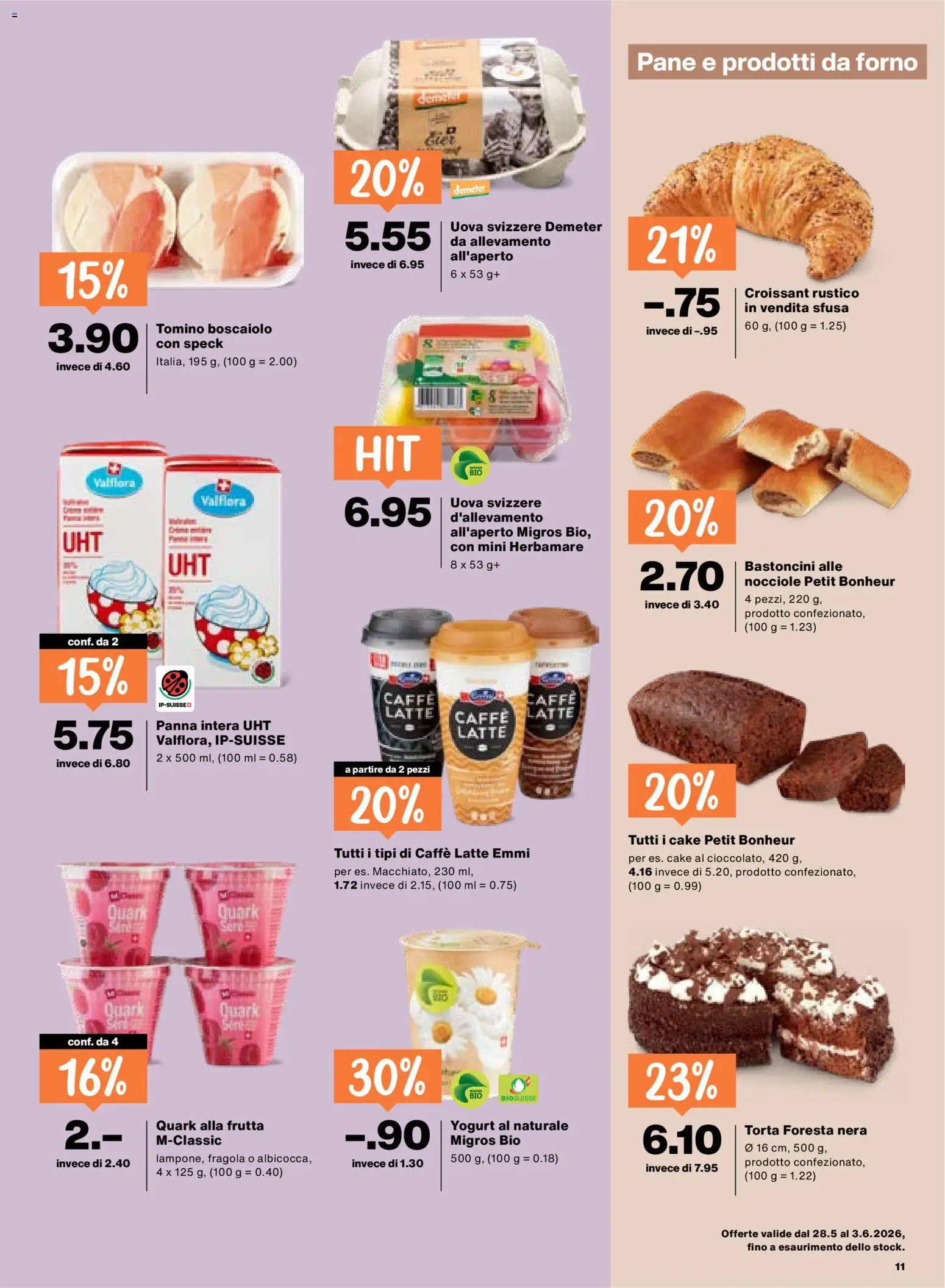 Migros aktionen IT – gültig ab 28.05.2026 | Seite: 11 | Produkte: Quark, Pane