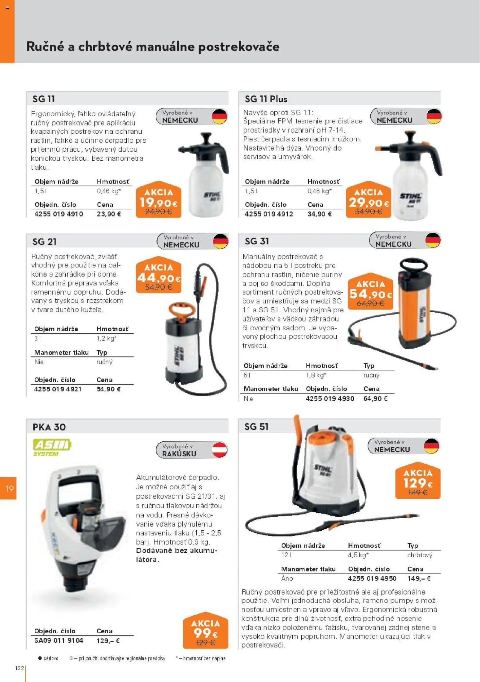 Nové STIHL akcie – leták je platný od 19.08.2026 | Strana: 122 | Produkty: Čerpadlo