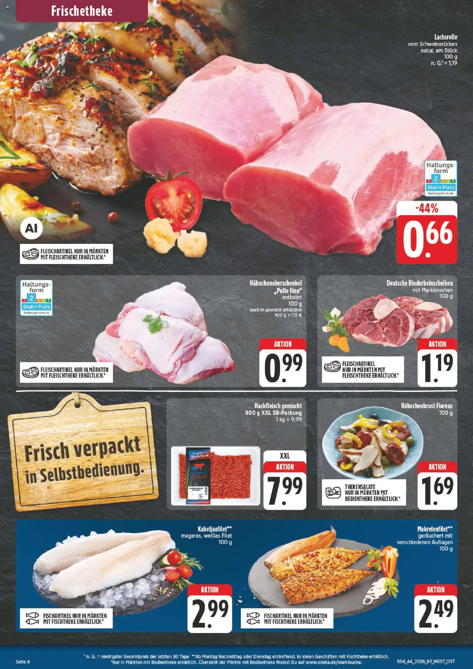 nah & gut Prospekt – gültig ab 26.10.2026 | Seite: 4 | Produkte: Schweinerucken, Hackfleisch, Hahnchenbrust