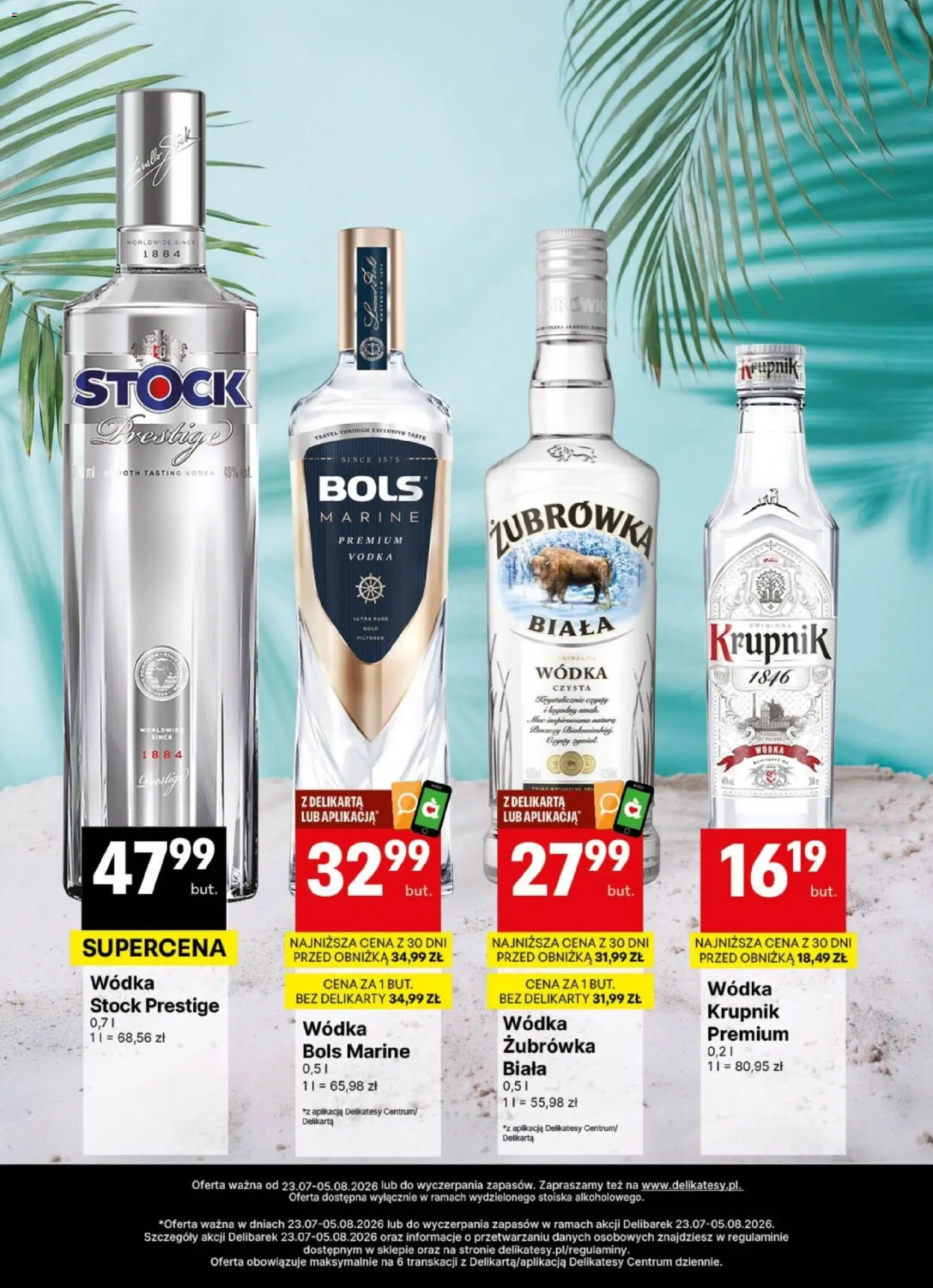 Delikatesy Centrum gazetka - DeliBarek od 23.07.2026 | Strona: 10 | Produkty: Delikatesy, Żubrówka, Vodka, Wódka