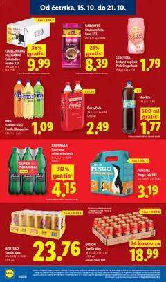 Lidl katalog akcije – veljaven od 15.10.2026 | Stran: 8 | Izdelki: Mineralna voda, Kava, Pivo, Voda