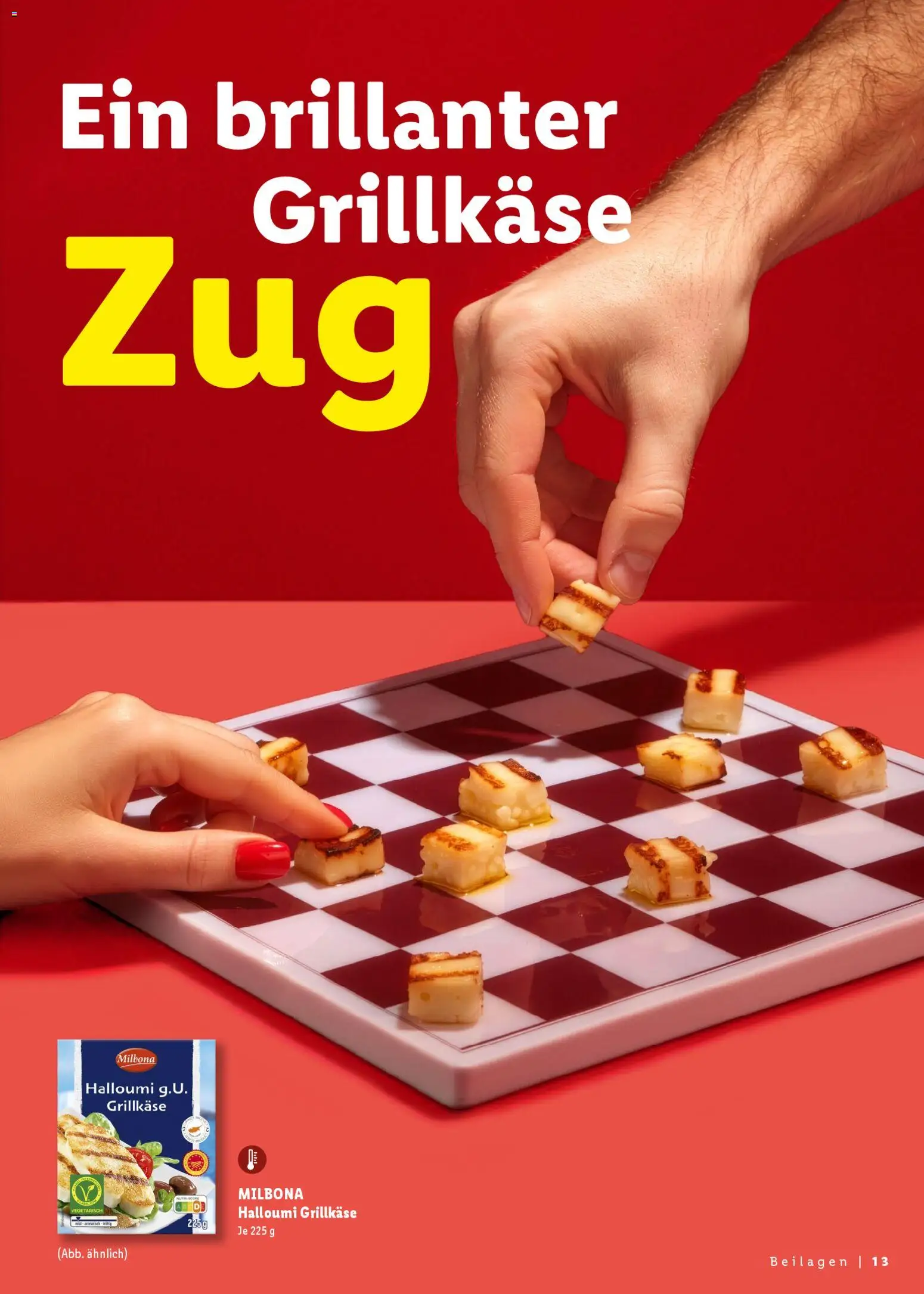 Lidl Německo leták - Grillen od 25.04.2026 | Strana: 13 | Produkty: Milbona, Halloumi