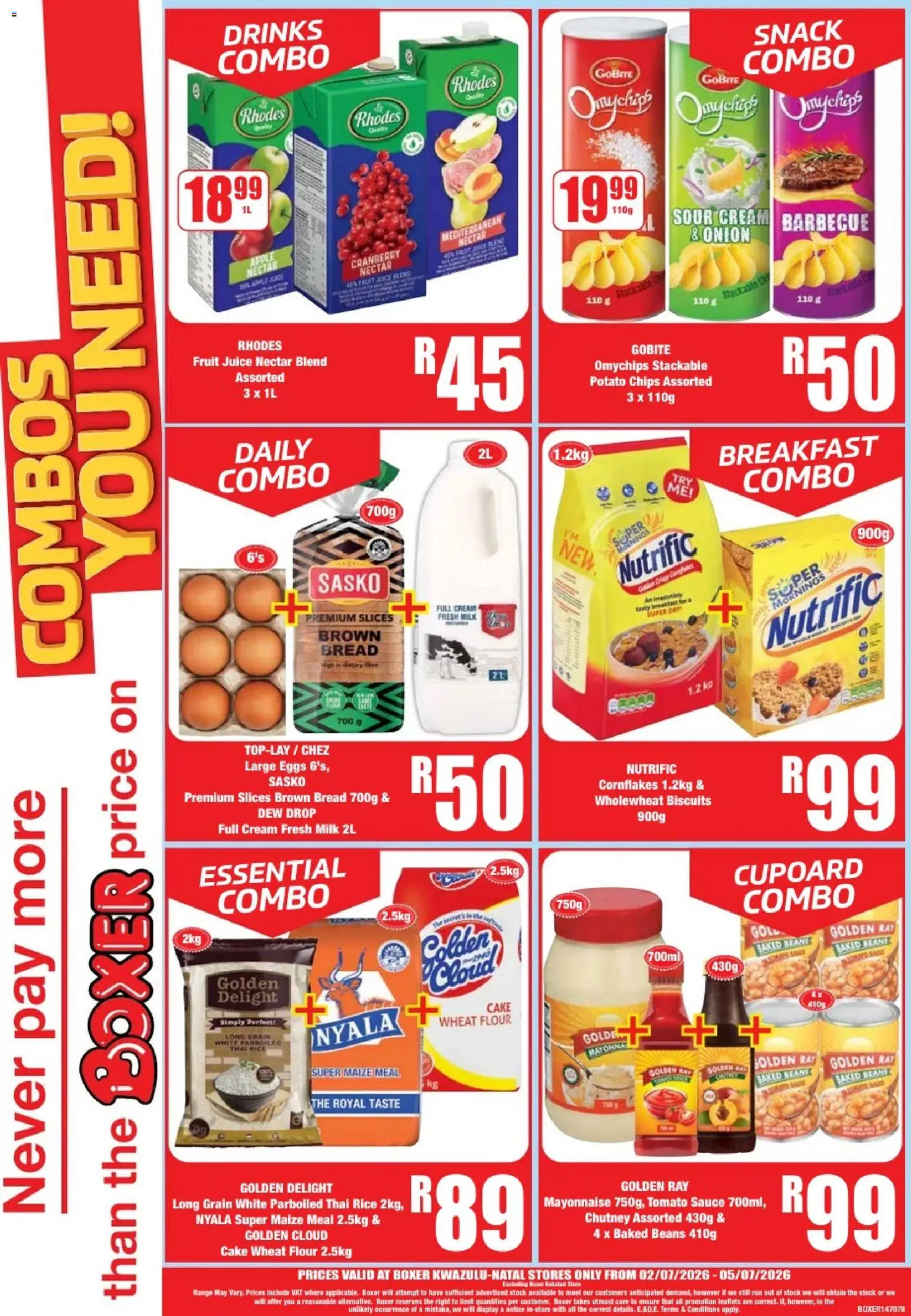New Boxer catalogue – valid from 02/07/2026 | Page: 4 | Products: Beans, Chutney, Juice, Sauce