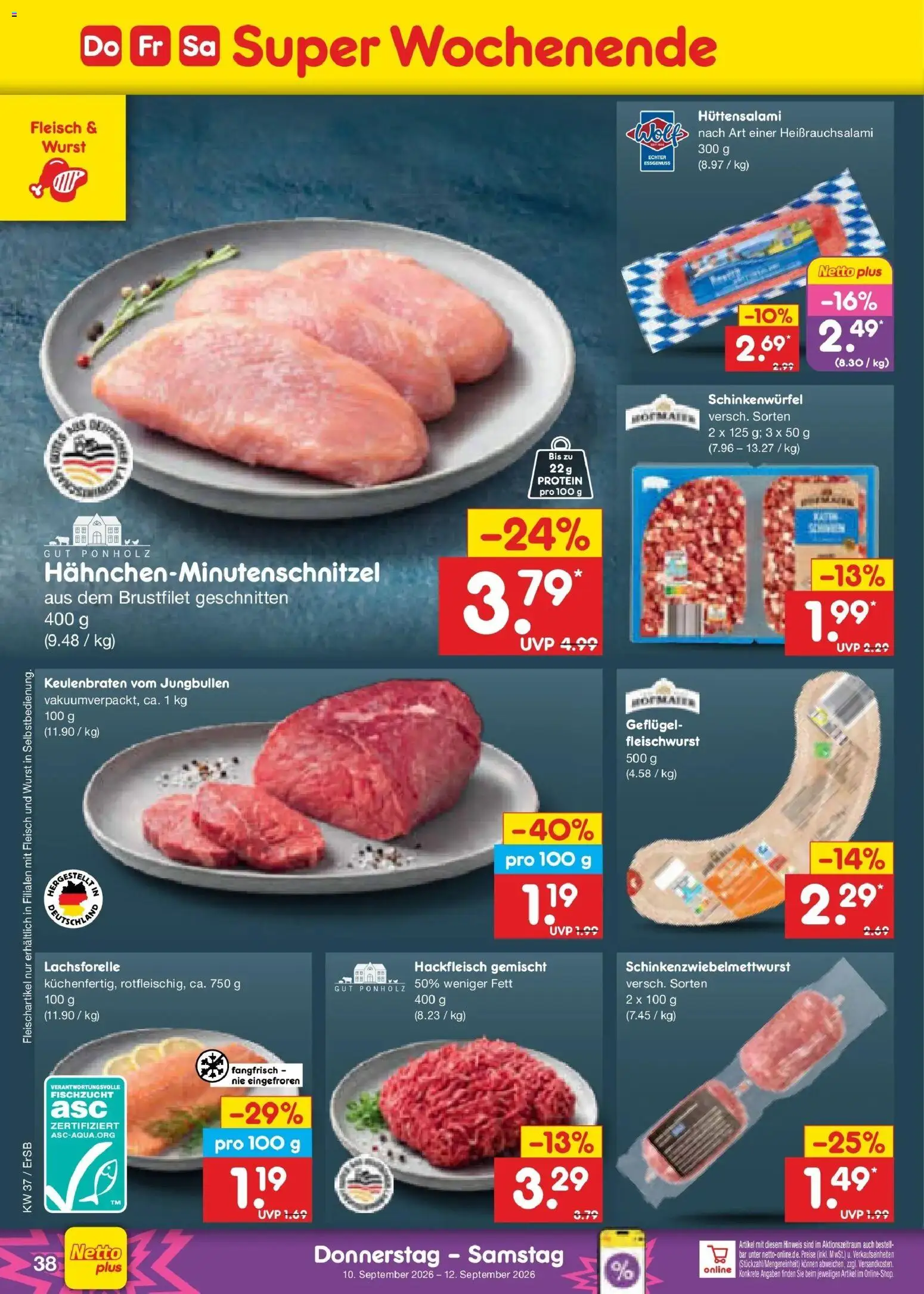 Netto Marken-Discount Prospekt Naumburg – gültig ab 07.09.2026 | Seite: 54 | Produkte: Wurst, Fleisch, Hackfleisch