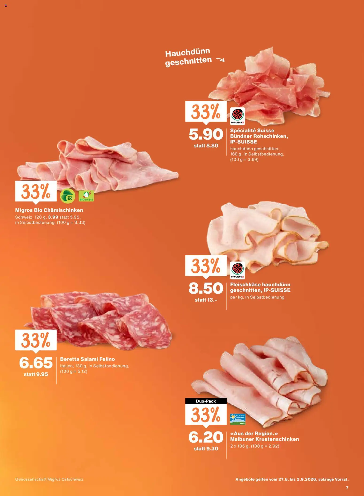 Migros aktionen – gültig ab 27.08.2026 | Seite: 7