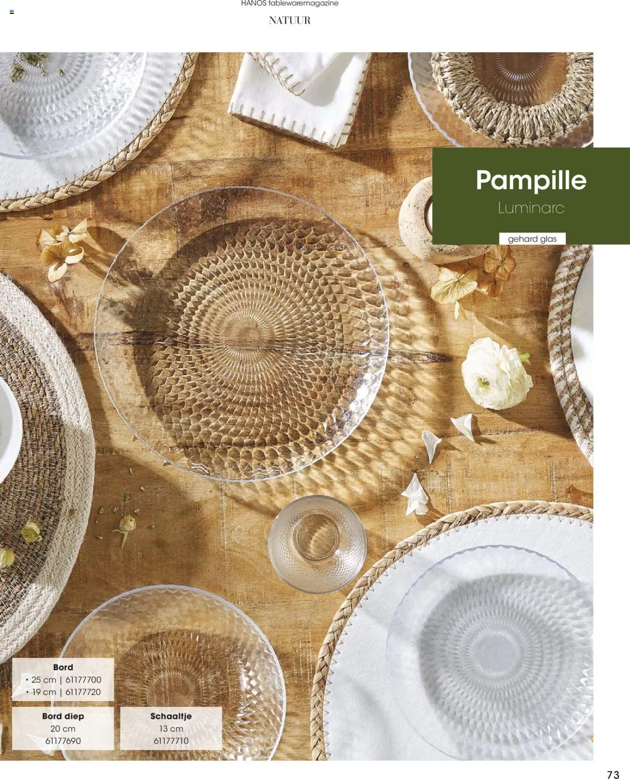 {H1} | Pagina: 73 | Producten: Bord, Glas