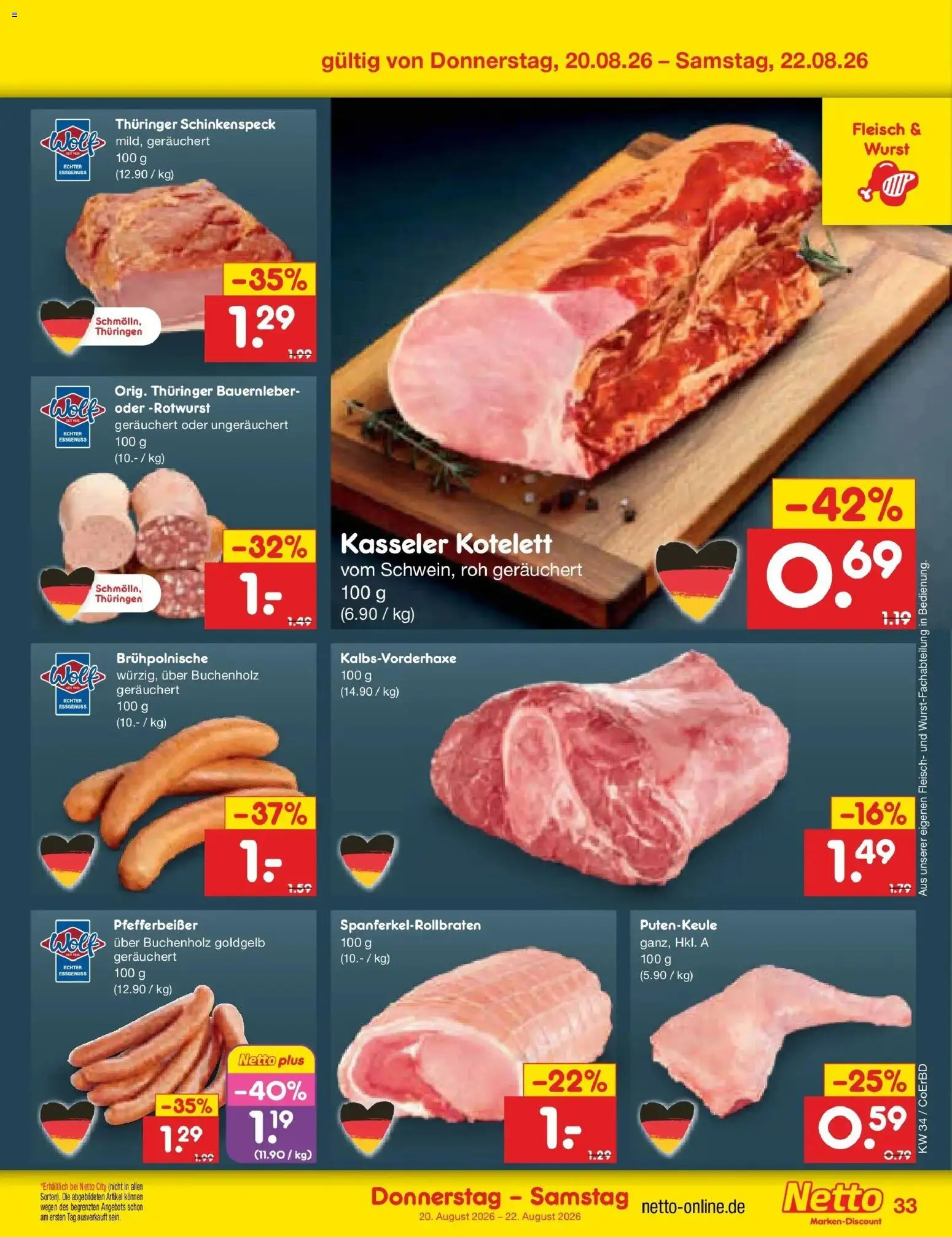 Netto Marken-Discount Prospekt Weimar – gültig ab 17.08.2026 | Seite: 51 | Produkte: Wurst, Fleisch