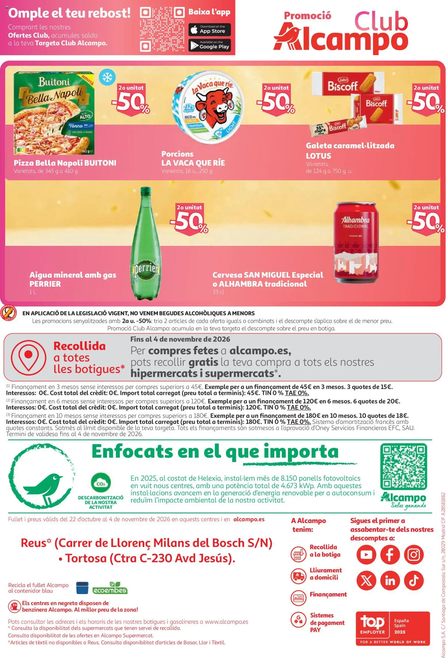 Alcampo folleto Reus │ válido desde el 22/10/2026 | Página: 20 | Productos: Pizza, Lotus