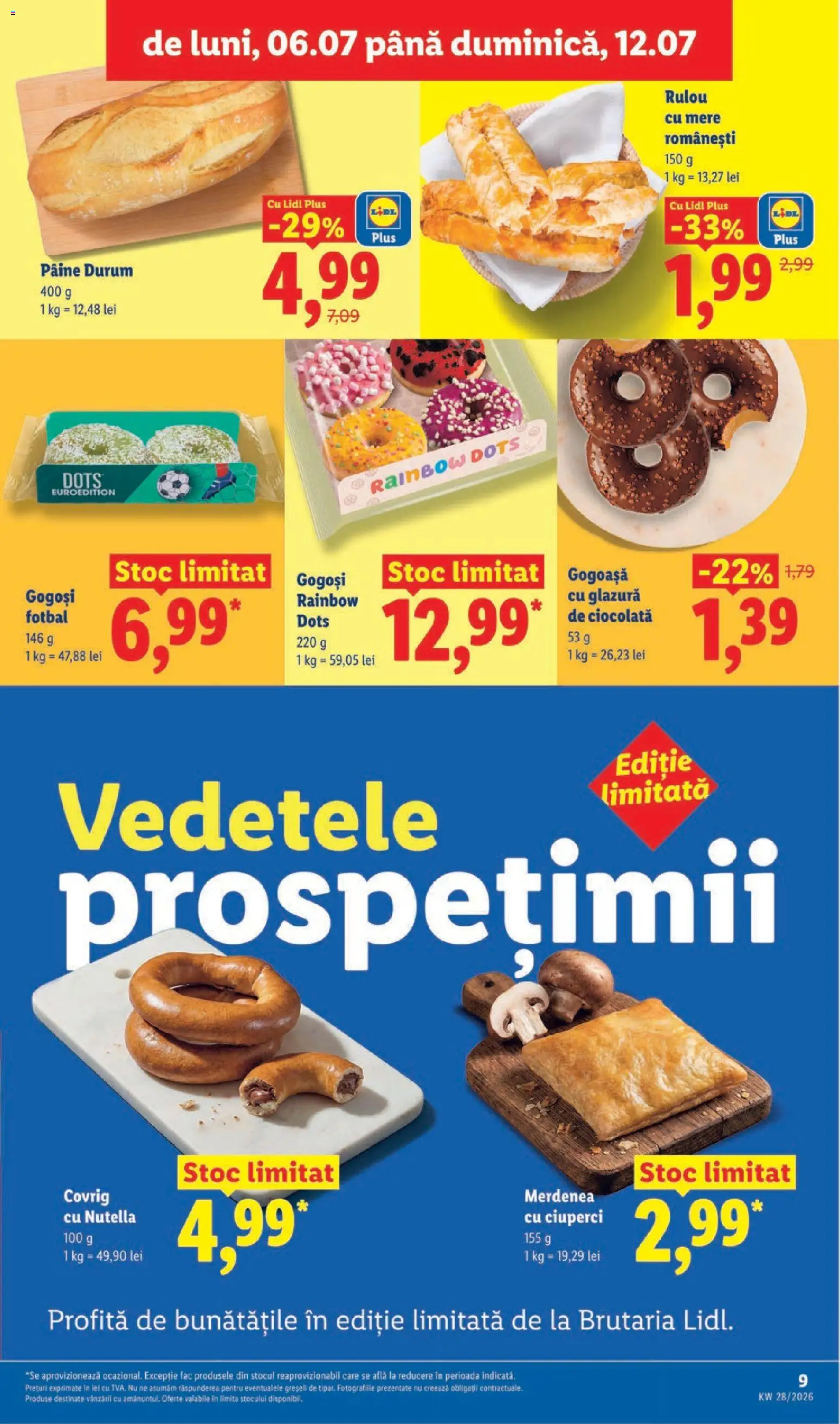 Noul catalog Lidl – valabil de la 06.07.2026 | Pagină: 9 | Produse: Divan, Pâine, Mere, Gogoși