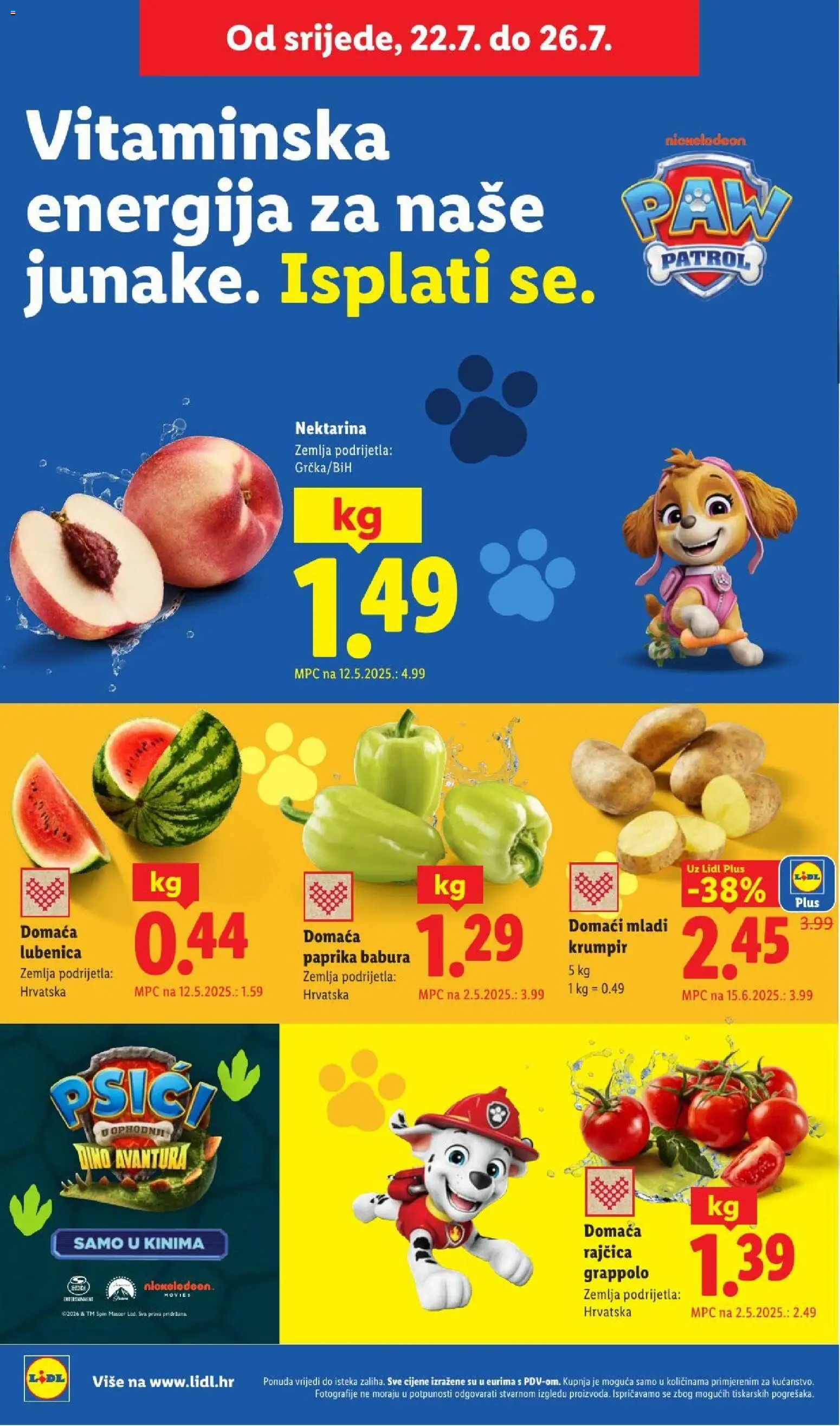 Lidl katalog | vrijedi od 20.07.2026 | Stranica: 58 | Proizvodi: Krumpir, Nektarina, Lubenica, Rajčica