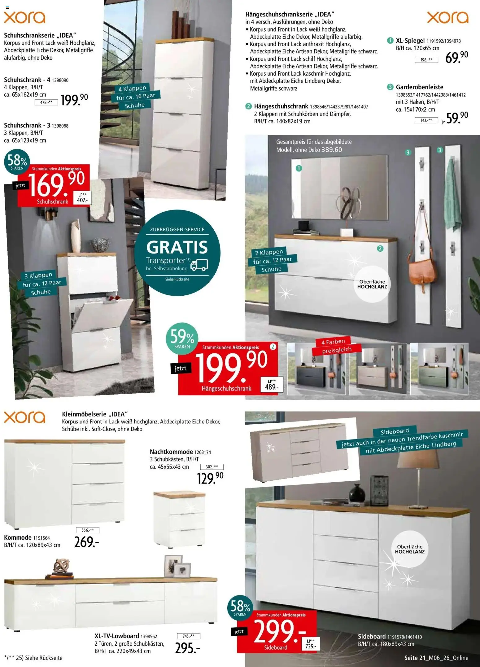 Zurbrüggen - Zurbrüggen: Unschlagbar günstig – gültig ab 01.05.2026 | Seite: 21 | Produkte: Sideboard, Kommode