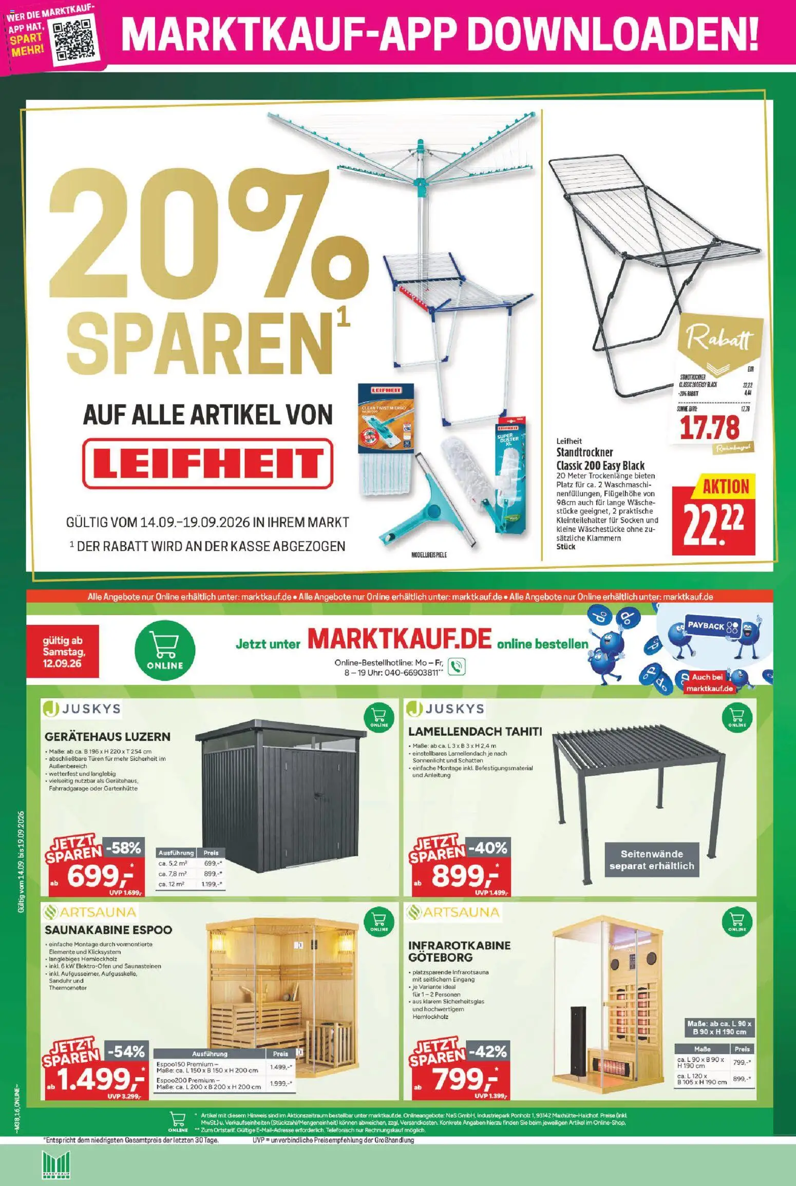 Marktkauf Prospekt – gültig ab 14.09.2026 | Seite: 16 | Produkte: Thermometer, Socken, Uhr