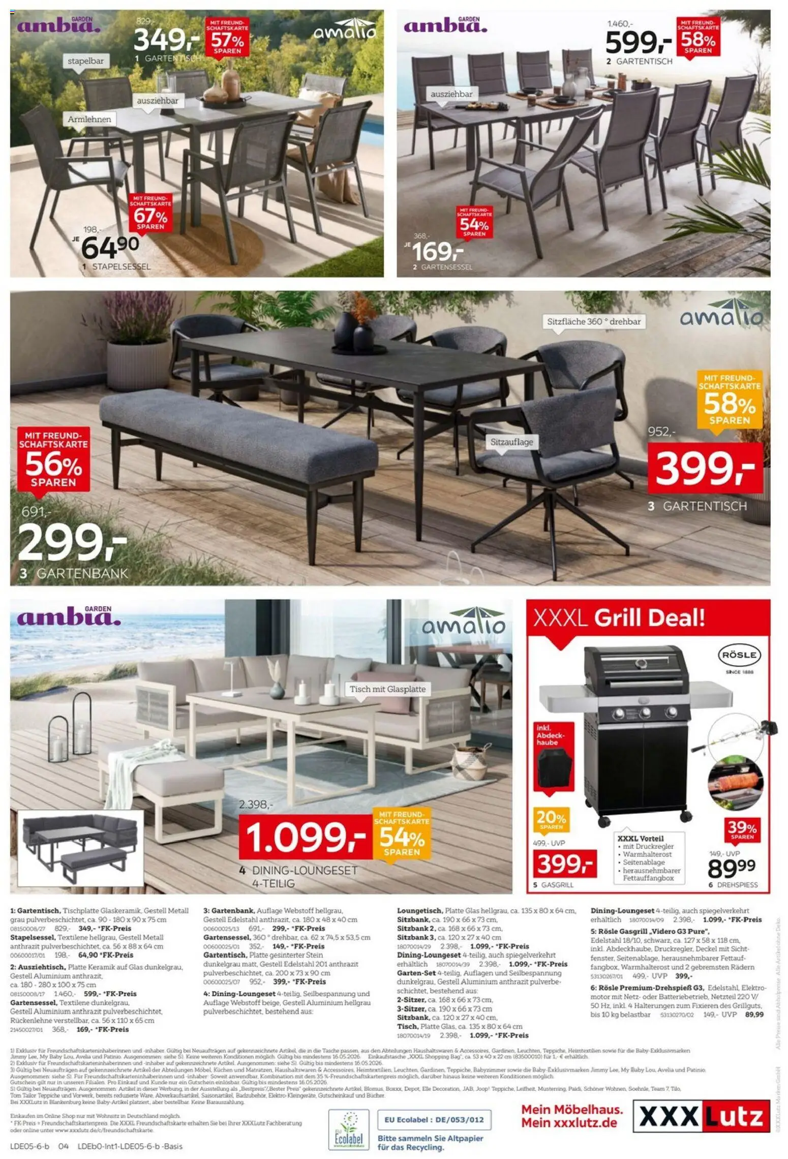 XXXLutz Nr. 1 bei Küchen – gültig ab 02.05.2026 | Seite: 27 | Produkte: Grill, Tisch, Kuchen, Netzteil
