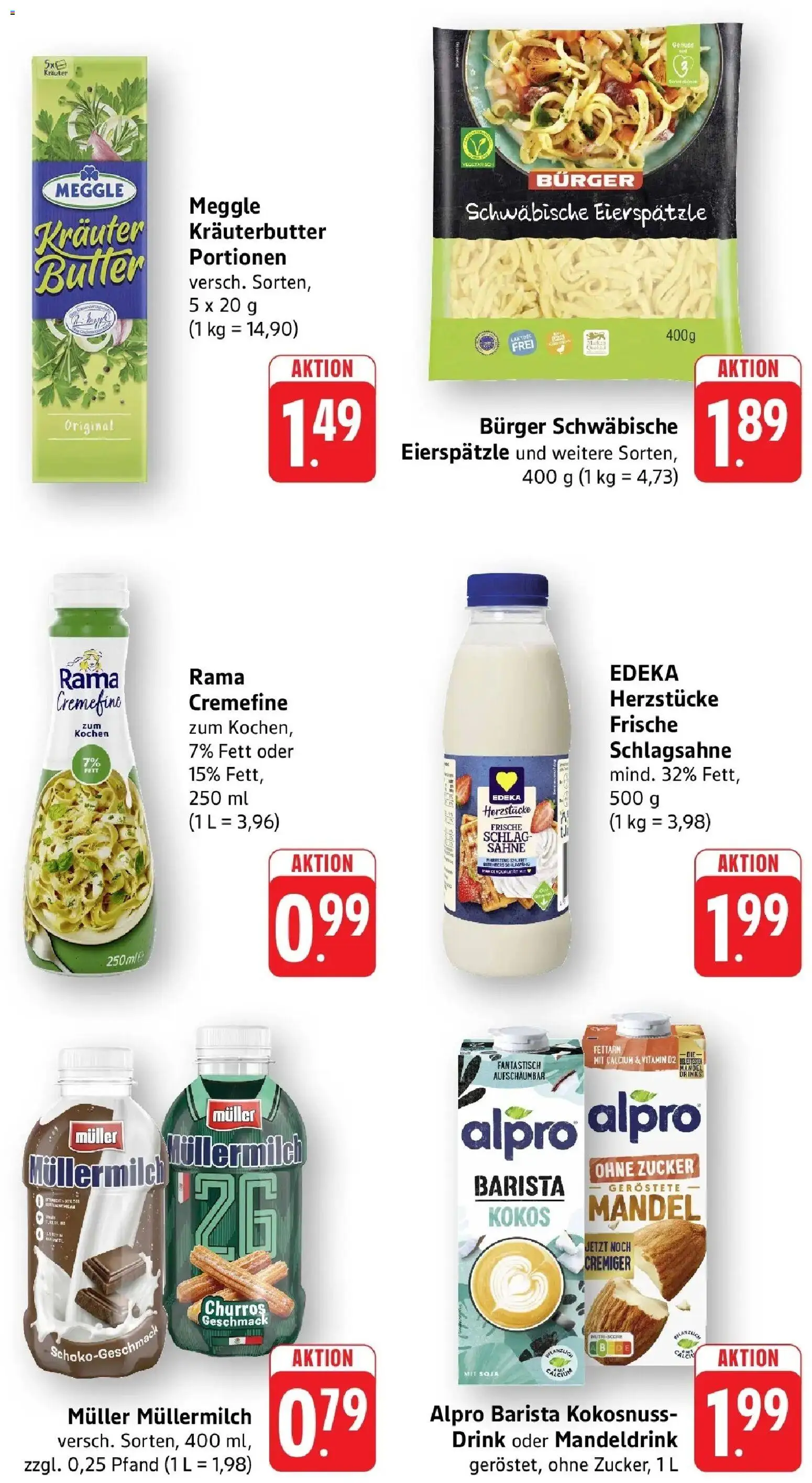 nah & gut Prospekt Offenburg-Zunsweier  – gültig ab 17.05.2026 | Seite: 4 | Produkte: Butter, Rama cremefine, Kräuterbutter, Sahne