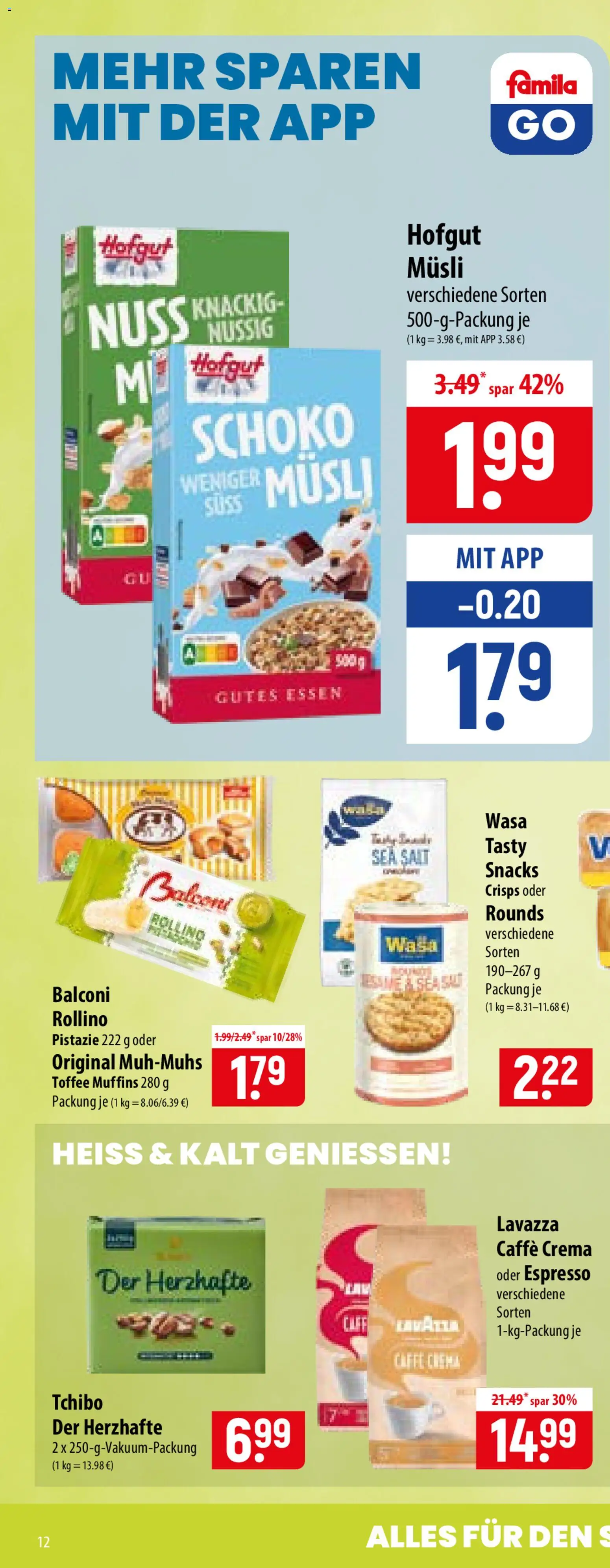 Famila Prospekt – gültig ab 13.07.2026 | Seite: 22 | Produkte: Musli, Lavazza