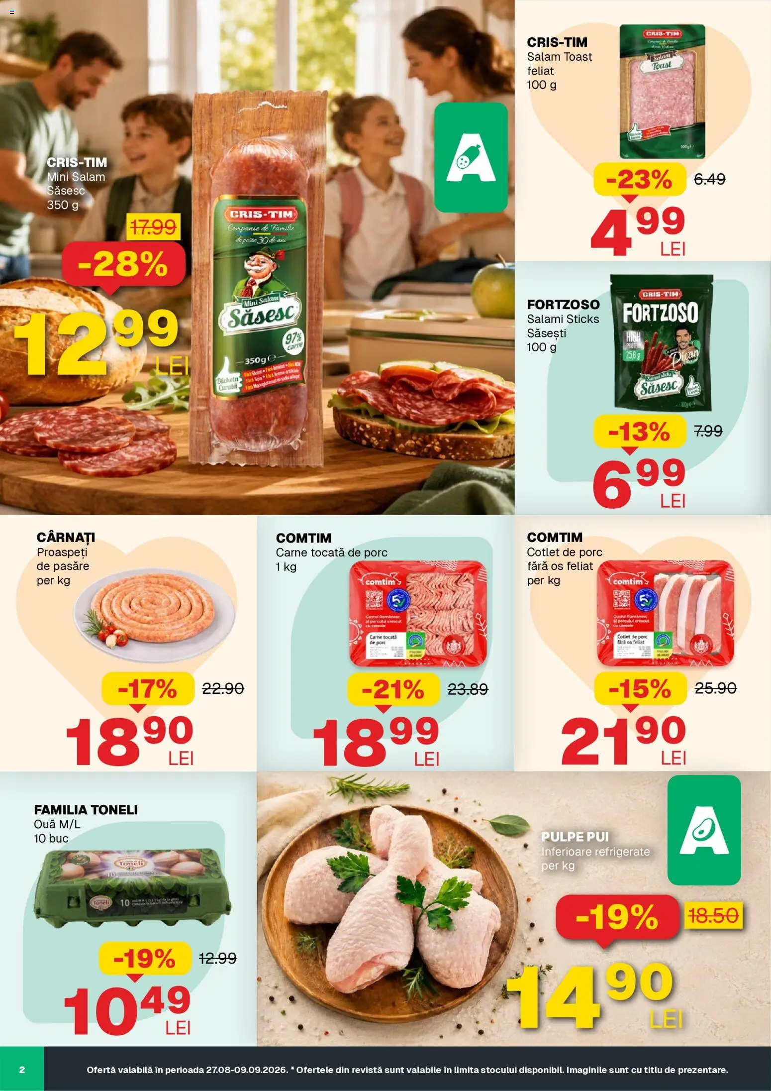 Noul catalog Annabella – valabil de la 27.08.2026 | Pagină: 2 | Produse: Ouă, Salam, Carne tocată, Cereale