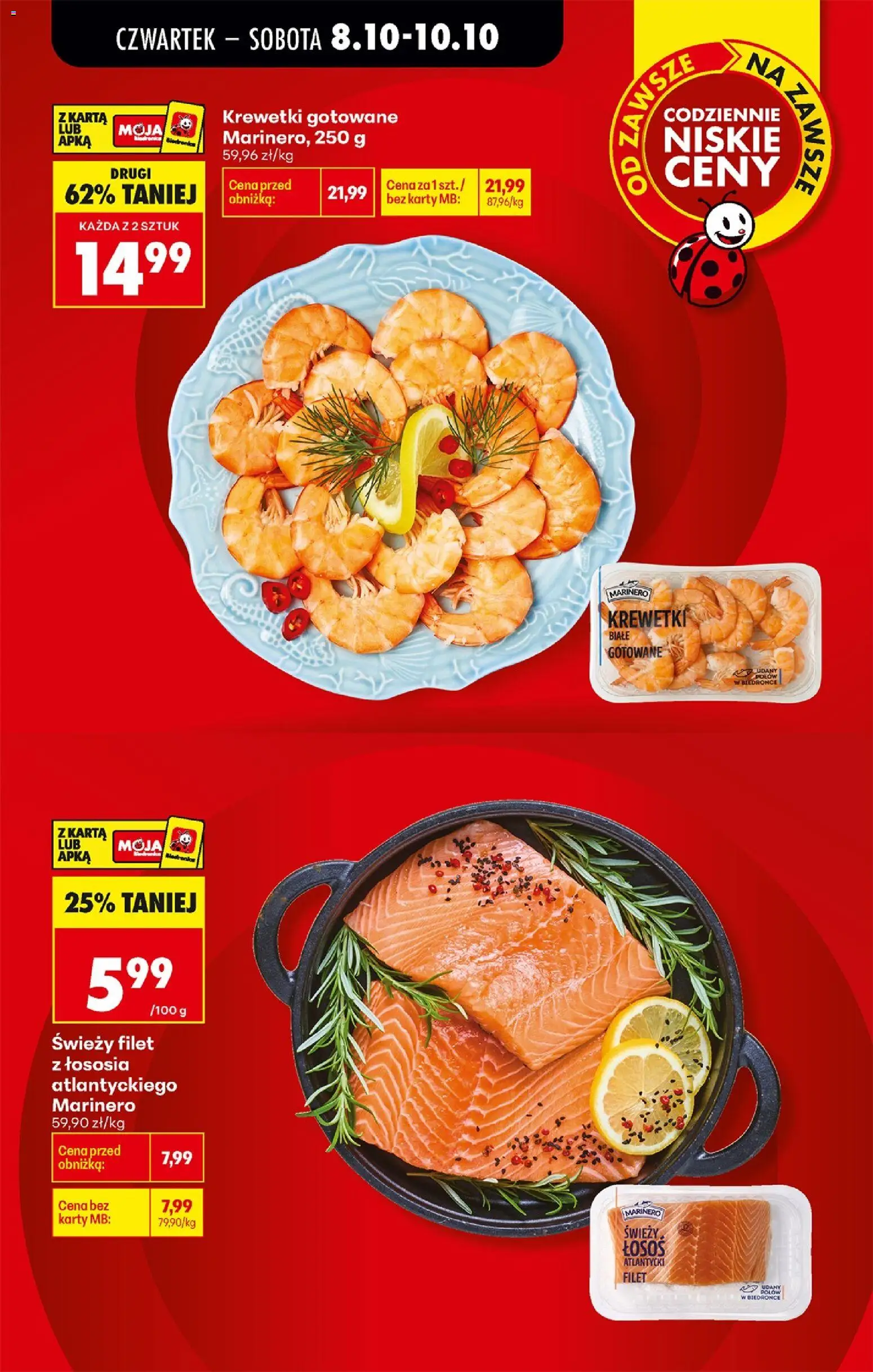 Biedronka Polsko leták - Codziennie niskie ceny od 08.10.2026 | Strana: 5 | Produkty: Losos, Filet, Karty