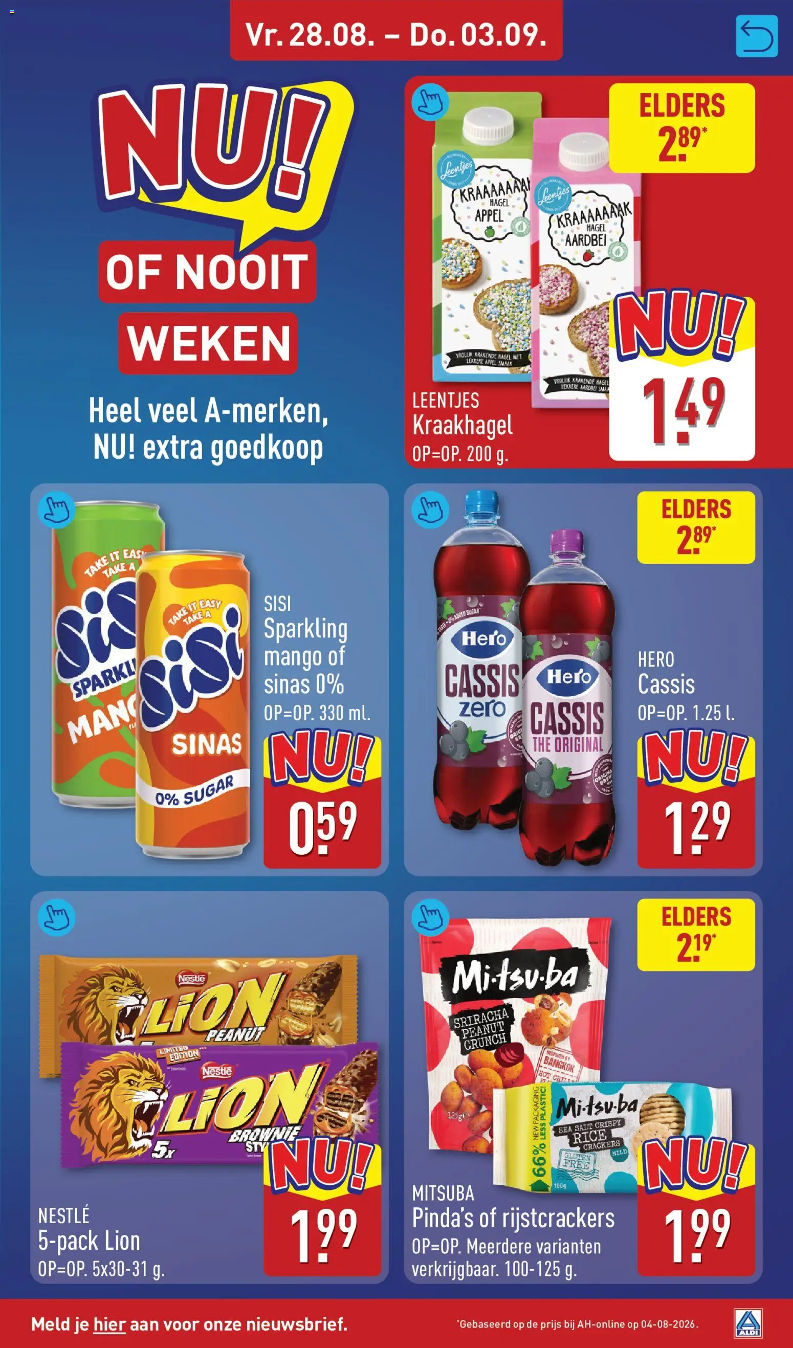 {H1} | Pagina: 63 | Producten: Crackers, Cassis, Mango, Appel