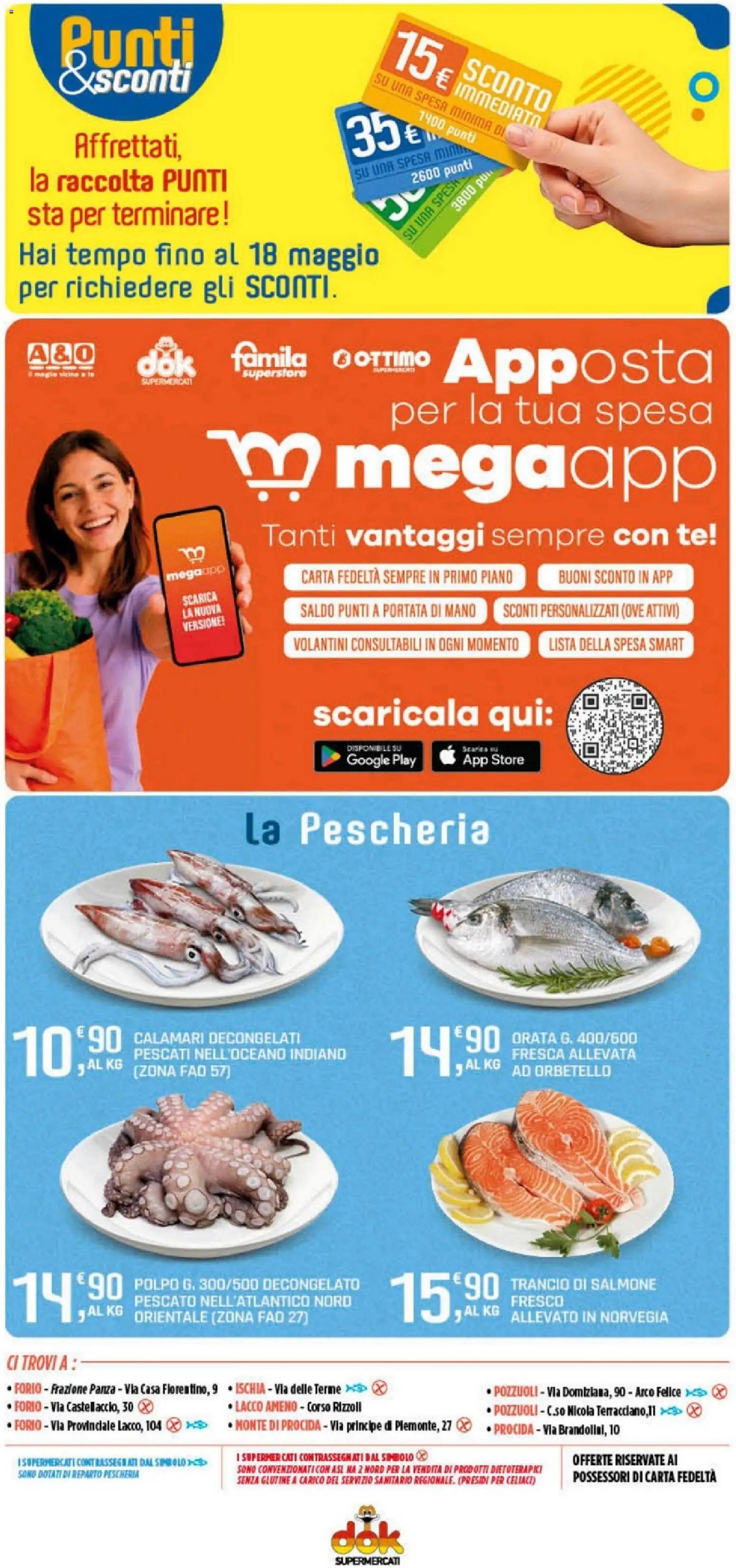 Volantino DOK del 04.05.2026 | Pagina: 12 | Prodotti: Salmone, Tè, Orata, Calamari