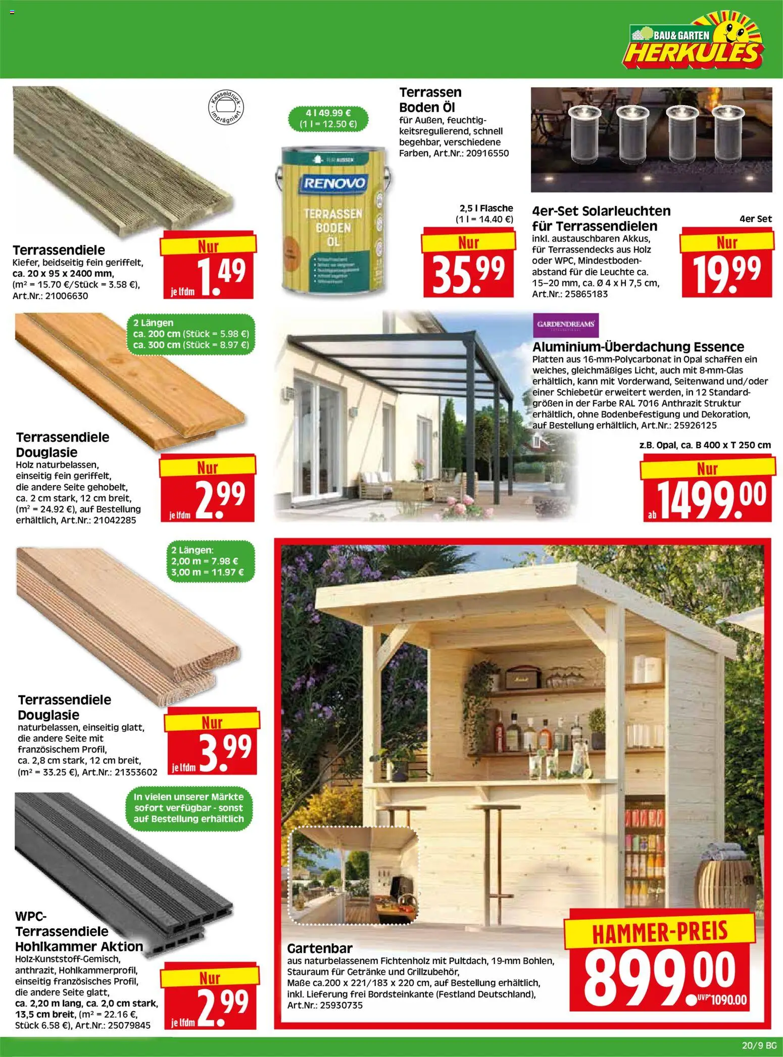 HERKULES Bau & Garten – gültig ab 11.05.2026 | Seite: 9 | Produkte: Öl