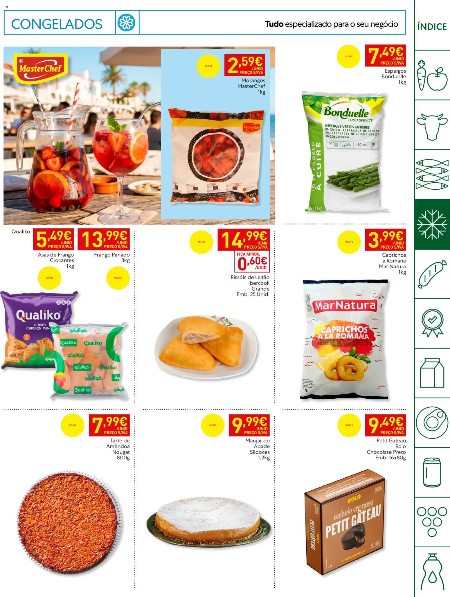 Recheio Horeca │ válido de 26.05.2026 | Página: 9 | Produtos: Frango, Bolo, Tarte, Morangos