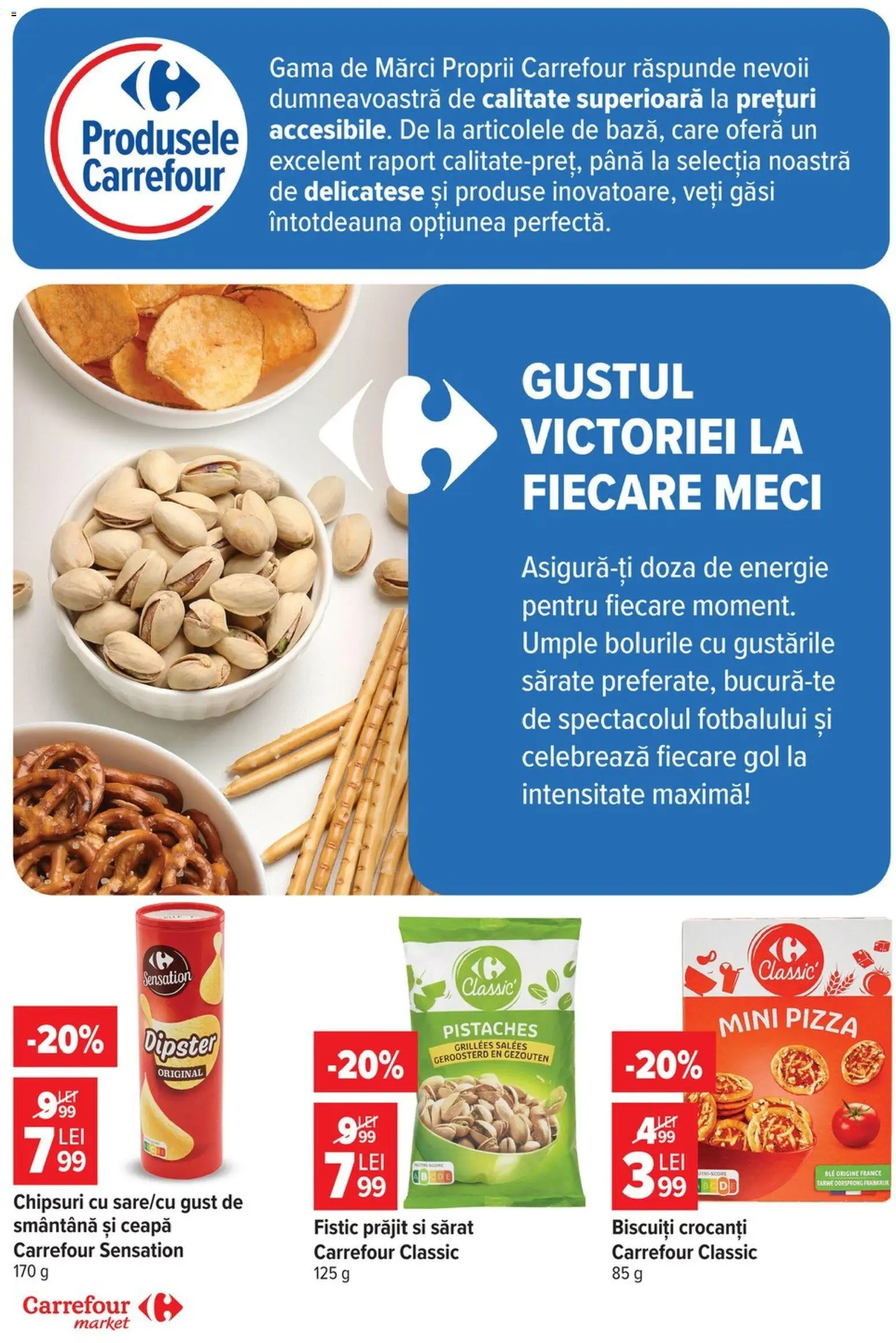 Noul catalog Carrefour – valabil de la 08.07.2026 | Pagină: 17 | Produse: Chipsuri, Smântână, Biscuiți, Ceapă