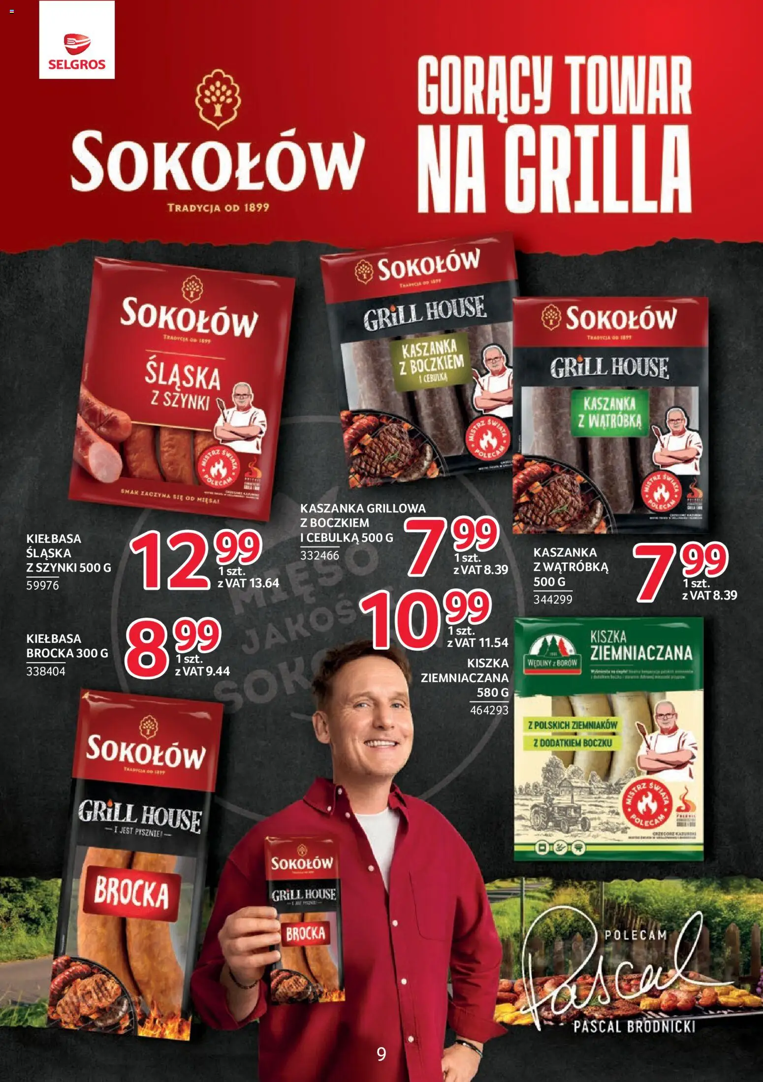Selgros cash&carry gazetka - Markowe produkty od 30.07.2026 | Strona: 9 | Produkty: Kiszka ziemniaczana, Wątróbka, Kaszanka, Wędliny