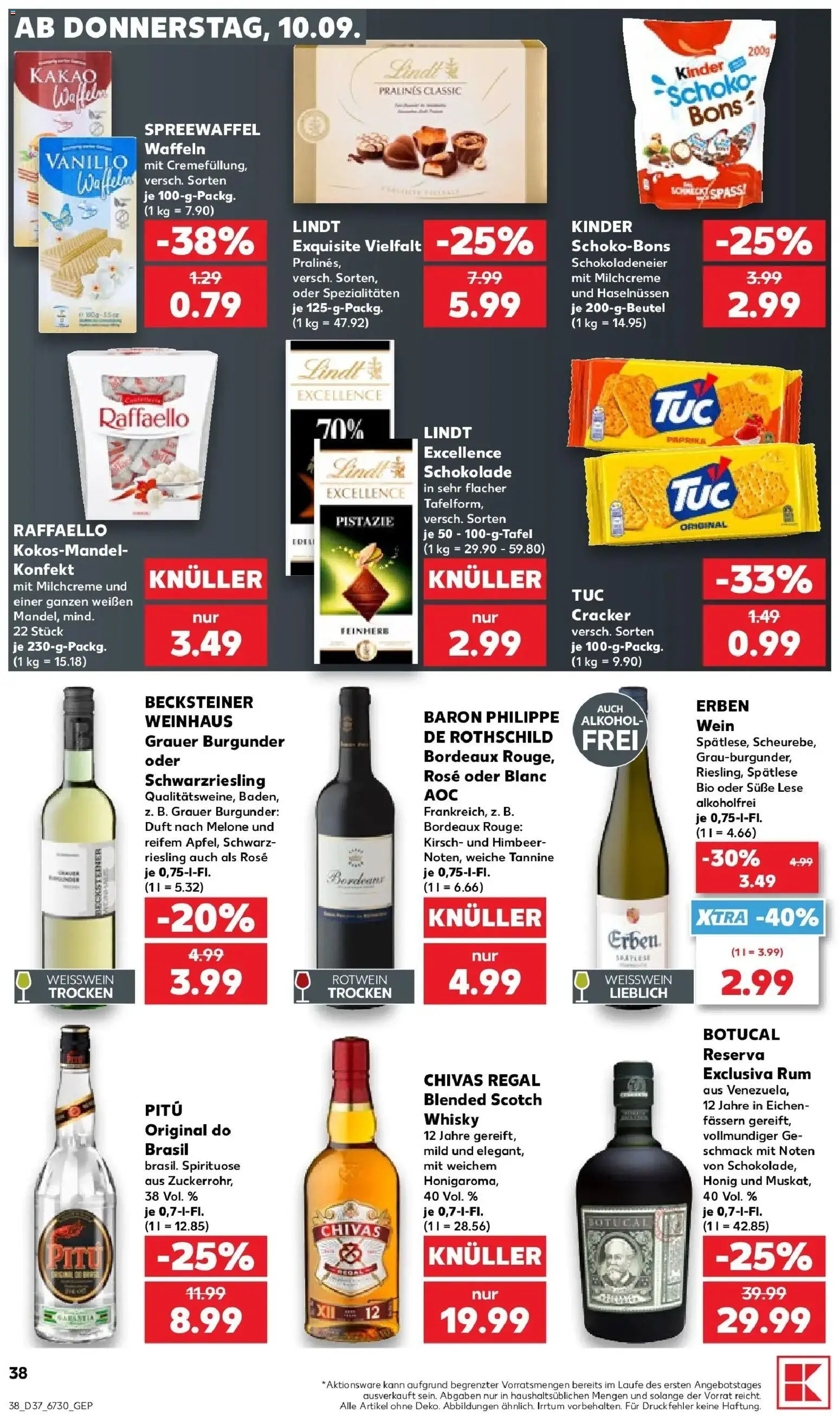Prospekt Kaufland ab 07.09.2026 » Angebote Online zum Blättern | Seite: 55 | Produkte: Schokolade, Duft, Waffeln, Lindt