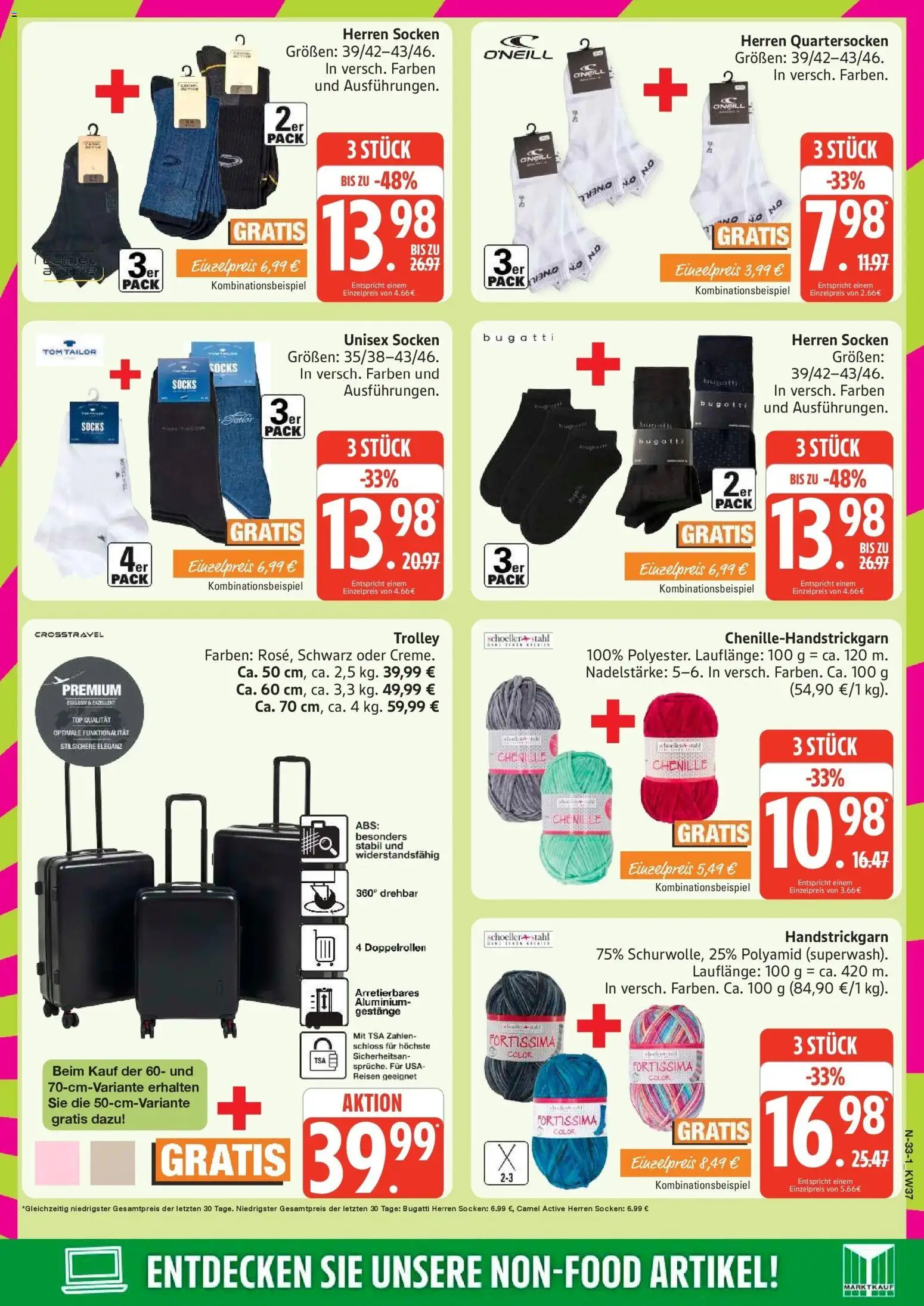 Marktkauf Prospekt Buxtehude (ab 07.09.2026) » Angebote online | Seite: 33 | Produkte: Top, Creme, Socken