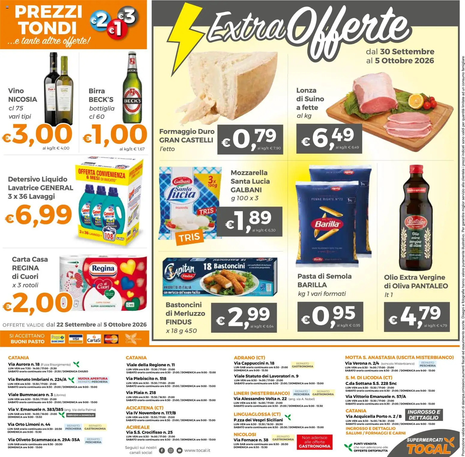Volantino Tocal del 22/09/2026 | Pagina: 16 | Prodotti: Birra, Pasta, Barilla, Bottiglia
