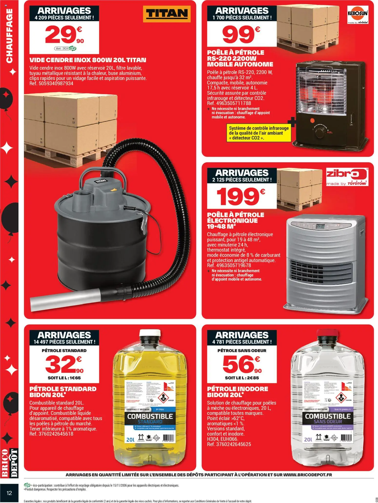 {H1} | Page: 12 | Produits: Poêle, Combustible, Tuyau, Combustible standard
