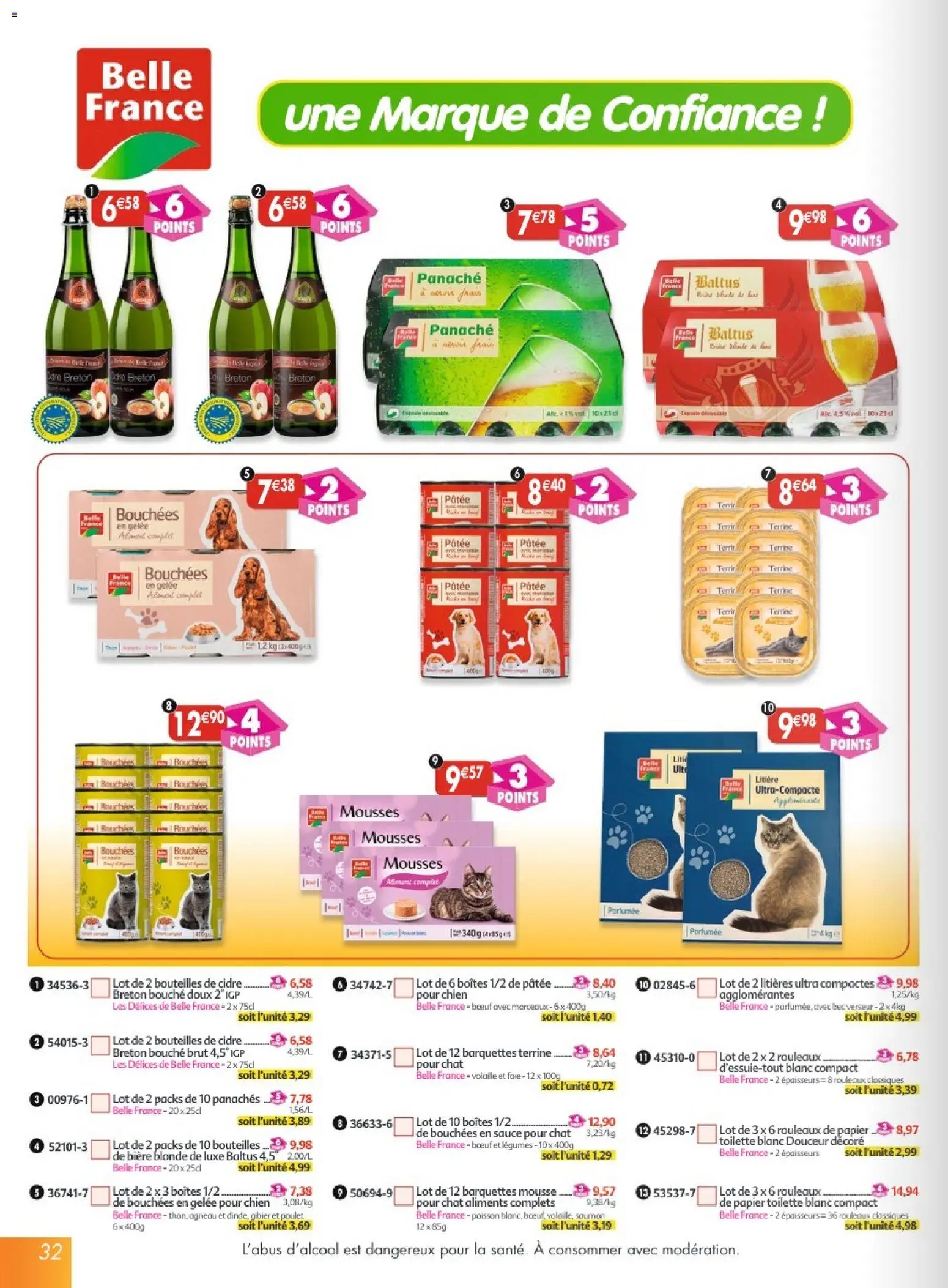 {H1} | Page: 32 | Produits: Mousse, Bière, Poisson, Gelée