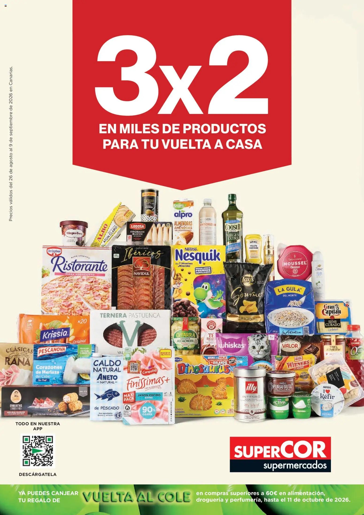 Supercor Canarias │ válido desde el 26/08/2026 | Página: 1 | Productos: Miel, Jamón cocido, Espárragos, Carne