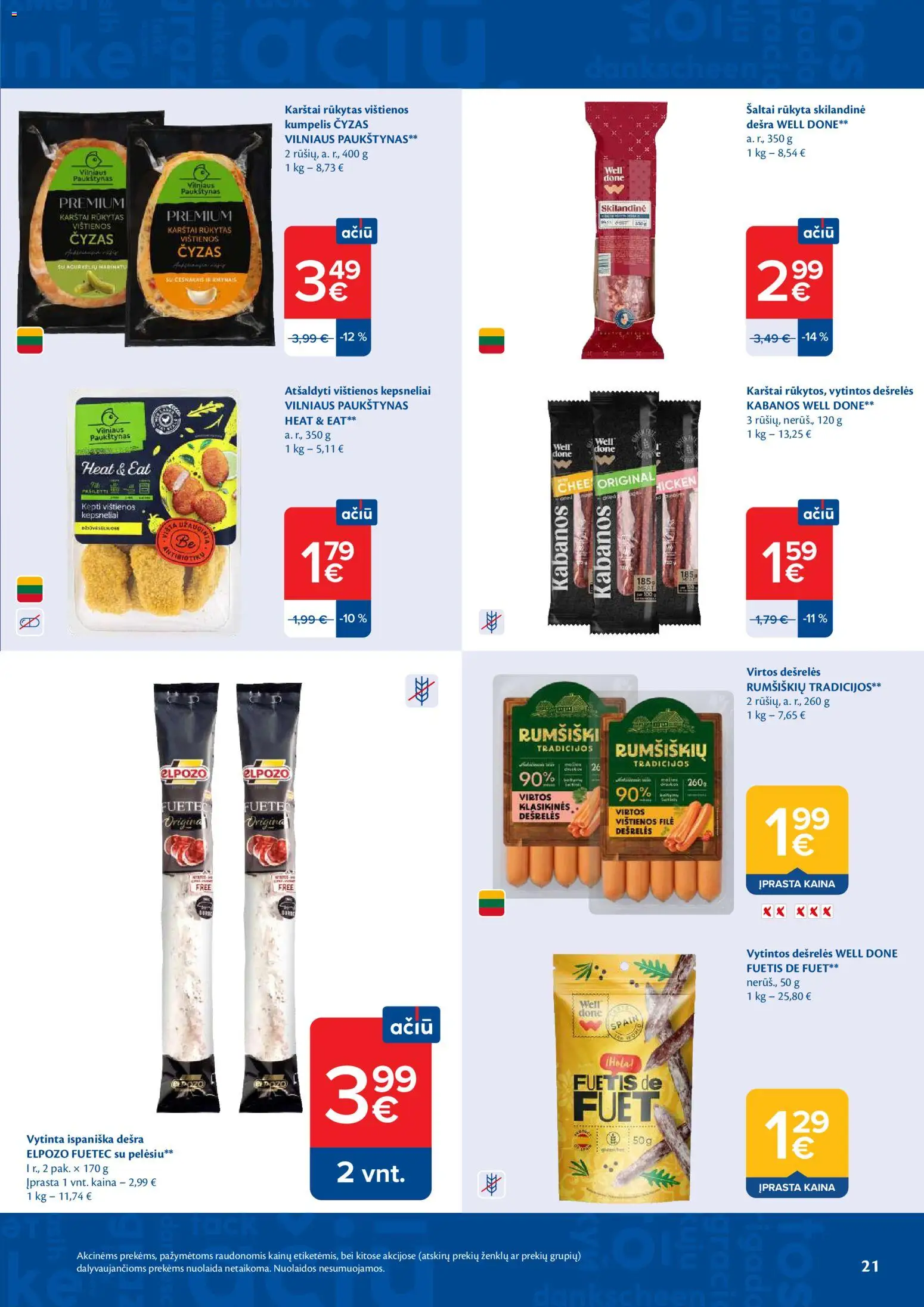 MAXIMA akcijos nuo 19.05.2026 | Puslapis: 21 | Prekių: Vištienos, Dešrelės, Dešra