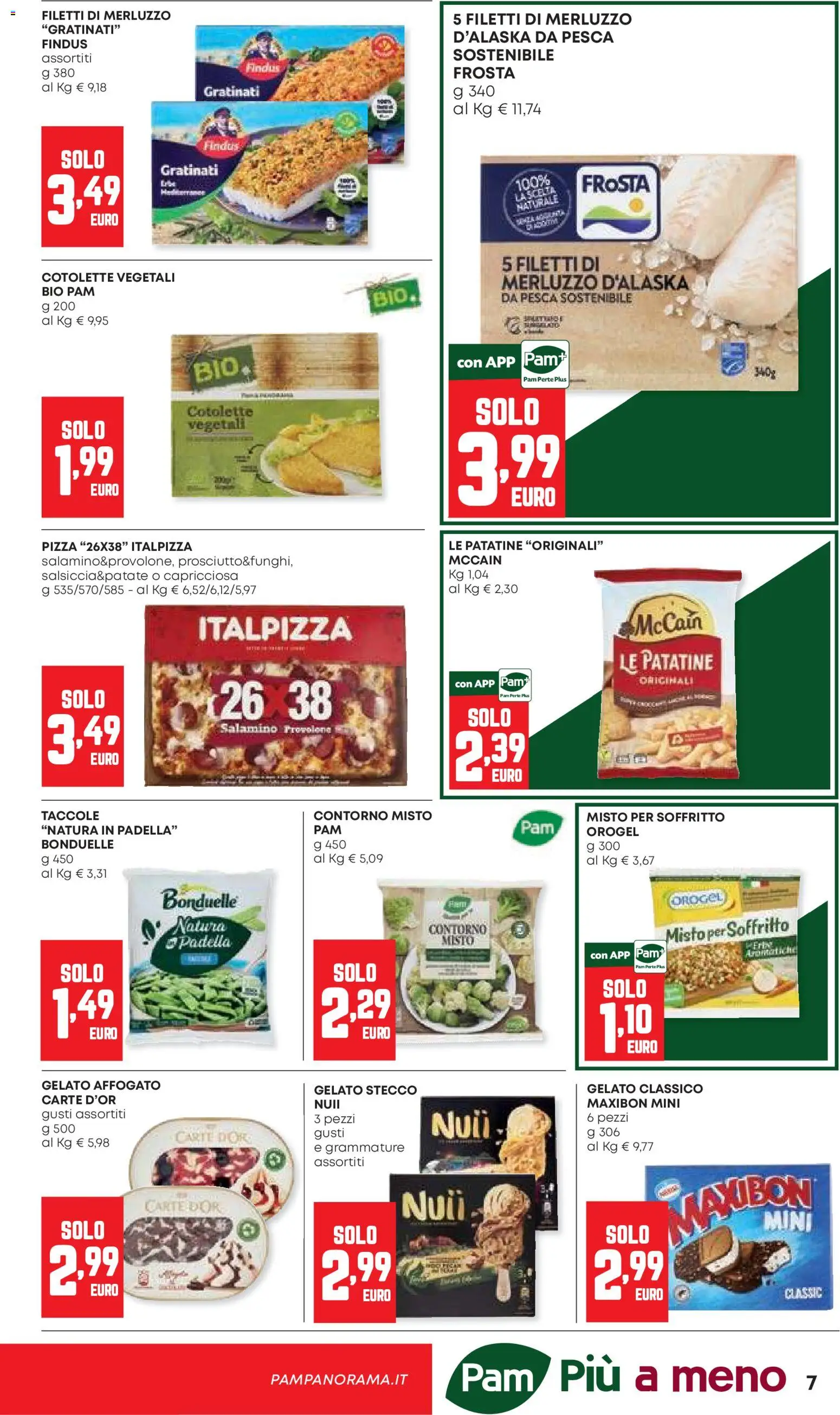 Volantino Panorama del 27/08/2026 | Pagina: 7 | Prodotti: Merluzzo, Gelato, Pesca, Padella