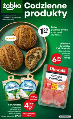 Pogląd oferty "Żabka gazetka - Codzienne produkty" - ważna od 09.09.2026