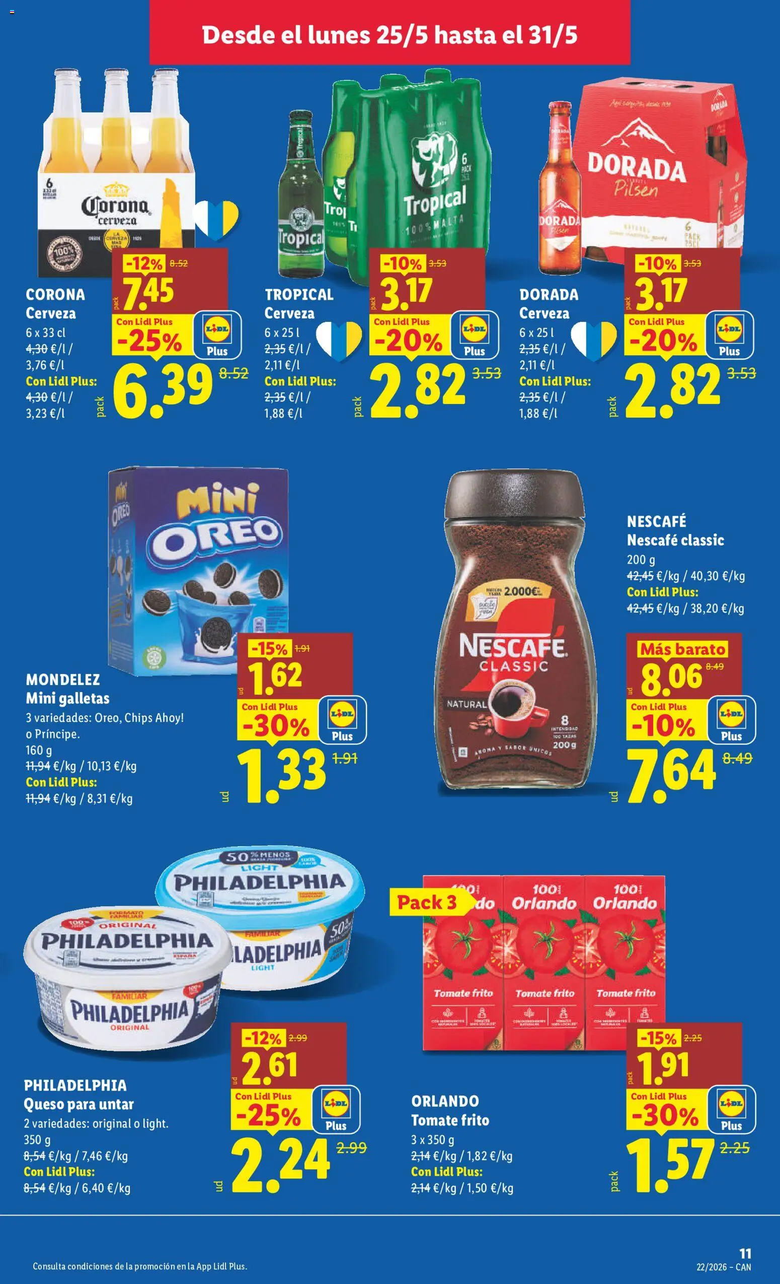 Lidl folleto │ válido desde el 18.05.2026 | Página: 13 | Productos: Queso, Cerveza, Galletas, Queso para untar