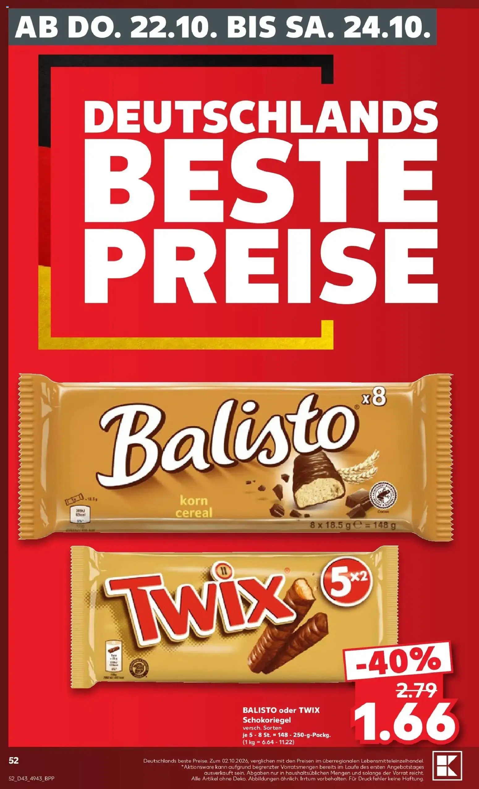 Prospekt Kaufland ab 19.10.2026 » Angebote Online zum Blättern | Seite: 56 | Produkte: Twix