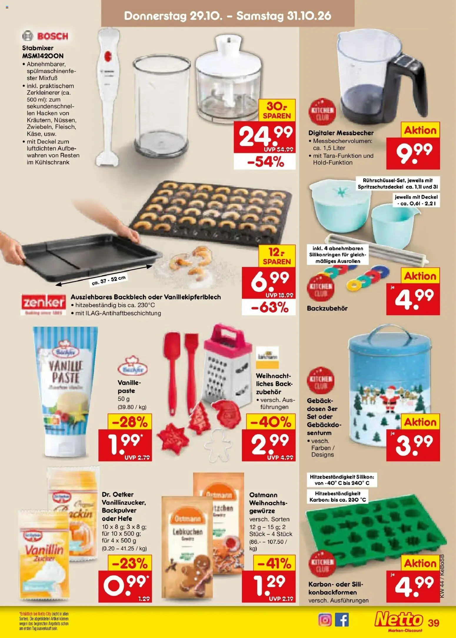 Netto Marken-Discount Prospekt Koblenz – gültig ab 26.10.2026 | Seite: 53 | Produkte: Bosch, Kühlschrank, Vanille, Gewürze