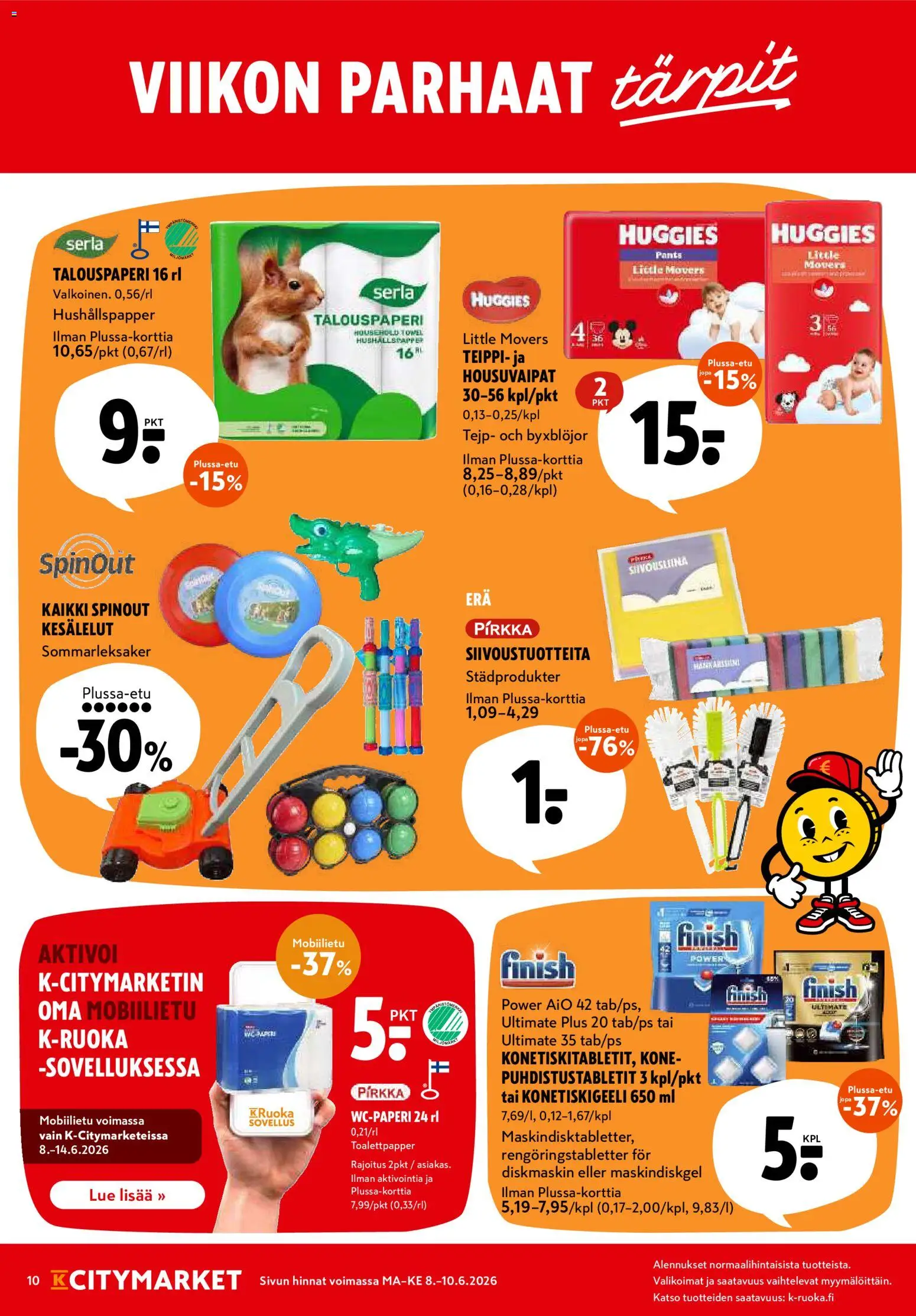 K-Citymarket tarjoukset – voimassa 08.06.2026 alkaen | Sivu: 10 | Tuotteet: Teippi