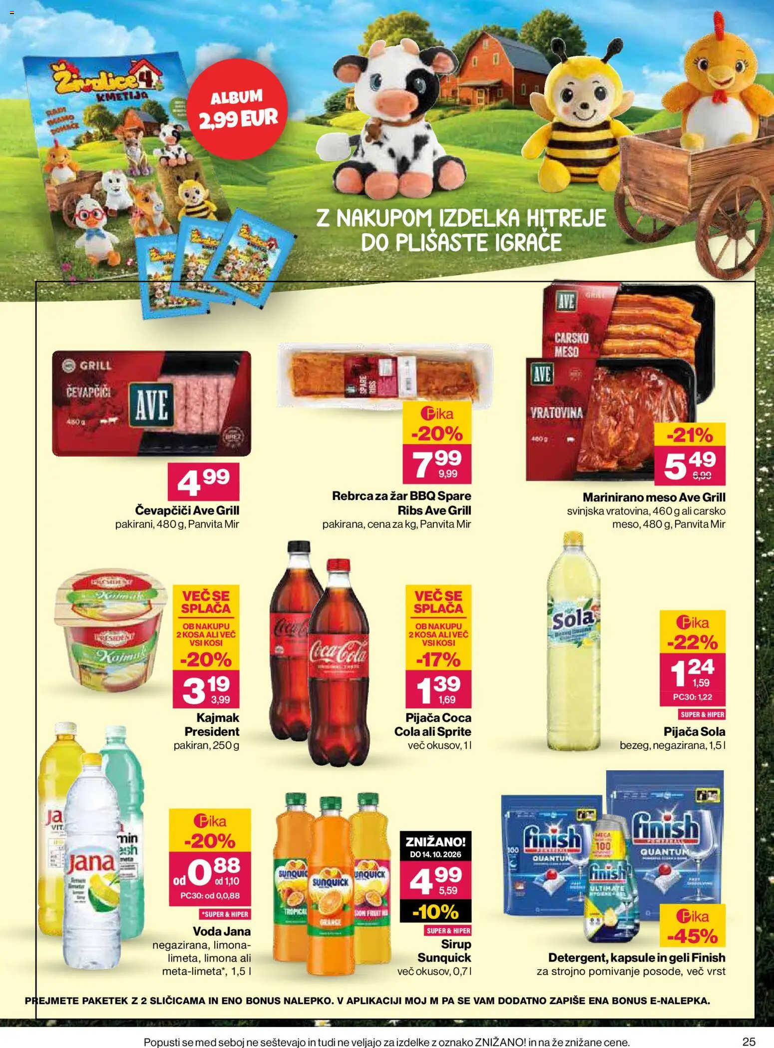 Novi Mercator katalog ponudbe – veljaven od 03.09.2026 | Stran: 25 | Izdelki: Čevapčiči, Zar, Kajmak, Voda