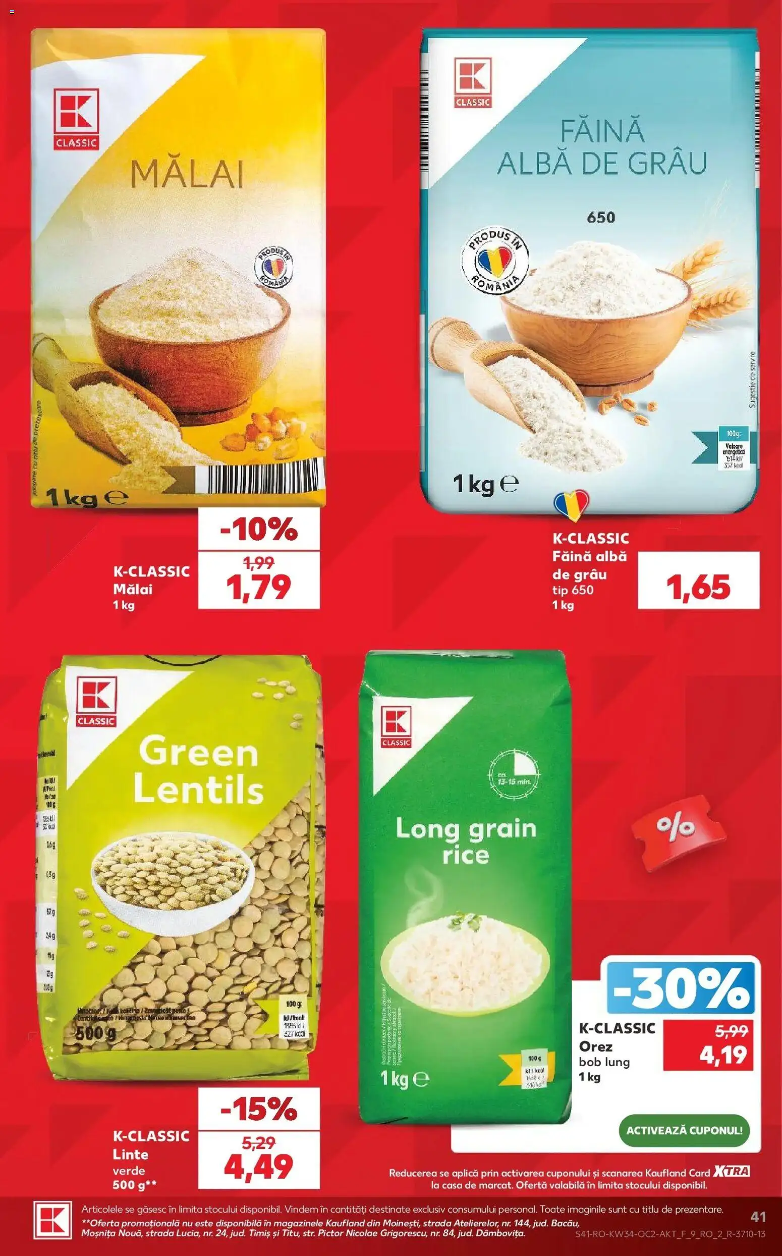 Kaufland Sovata 19.08.2026 - Revista si Oferta | Pagină: 41 | Produse: Aplică, Făină, Orez, Tip