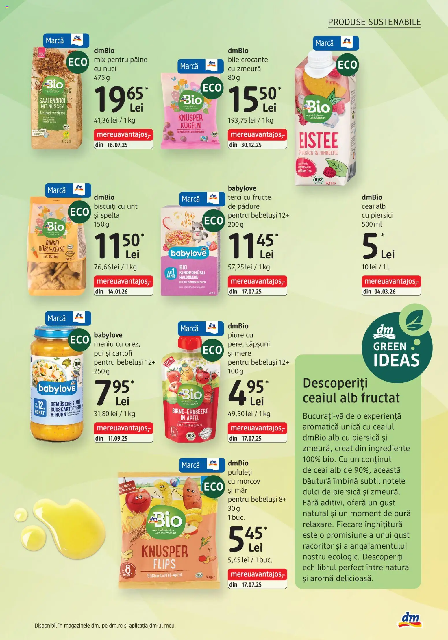 Noul catalog DM drogeriemarkt – valabil de la 02.04.2026 | Pagină: 31 | Produse: Pufuleți, Ice tea, Căpșuni, Biscuiți